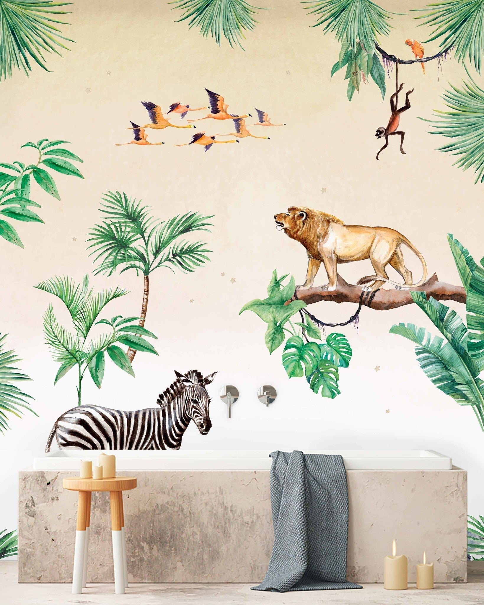 Creative Lab Amsterdam King of The Jungle Wallpaper Mural-Beaumonde