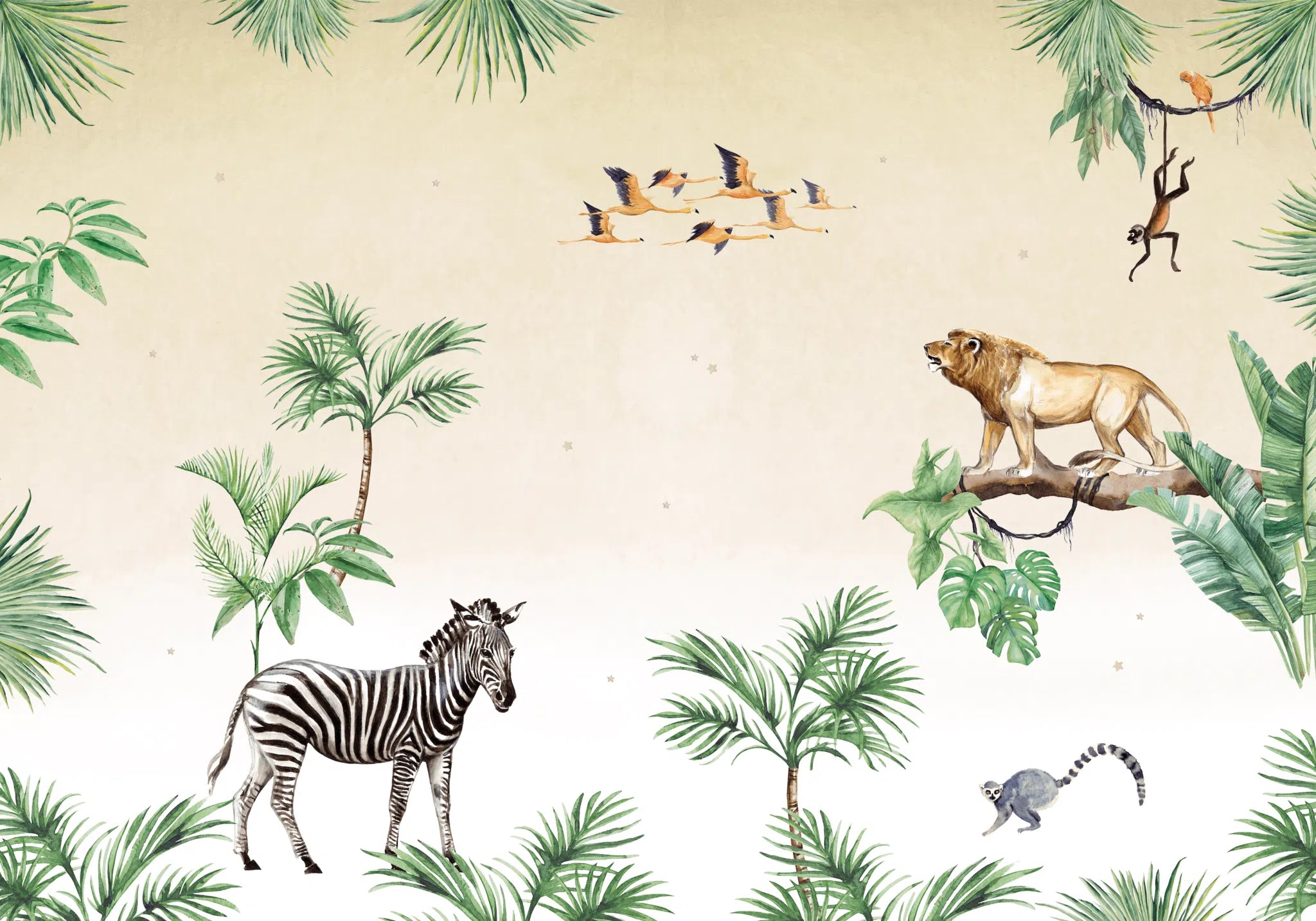 Creative Lab Amsterdam King of The Jungle Wallpaper Mural-Beaumonde