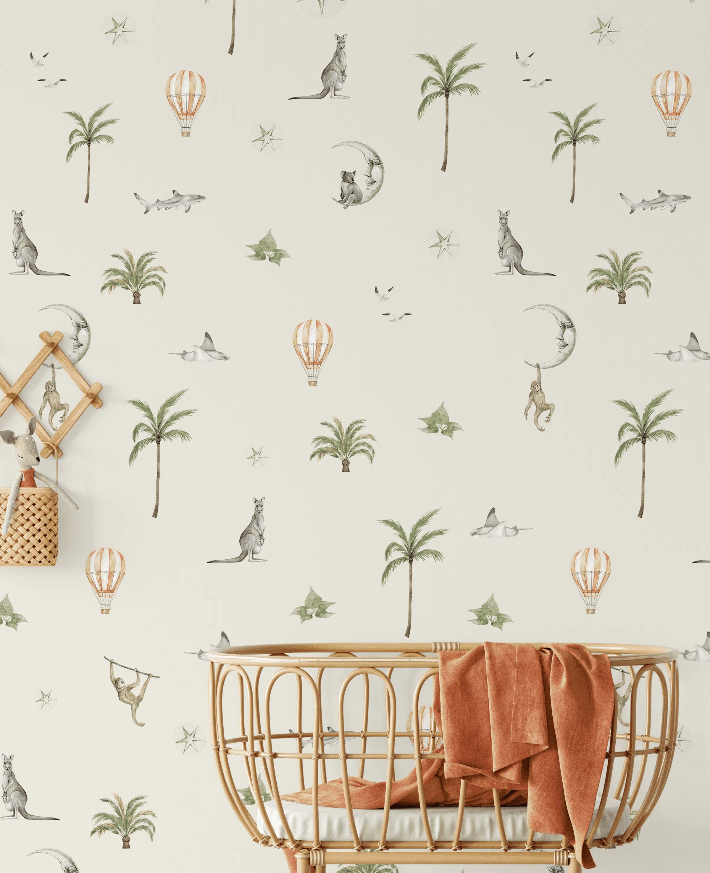 Creative Lab Amsterdam Koo Koo Kangaroo Wallpaper Circle Mural-Beaumonde