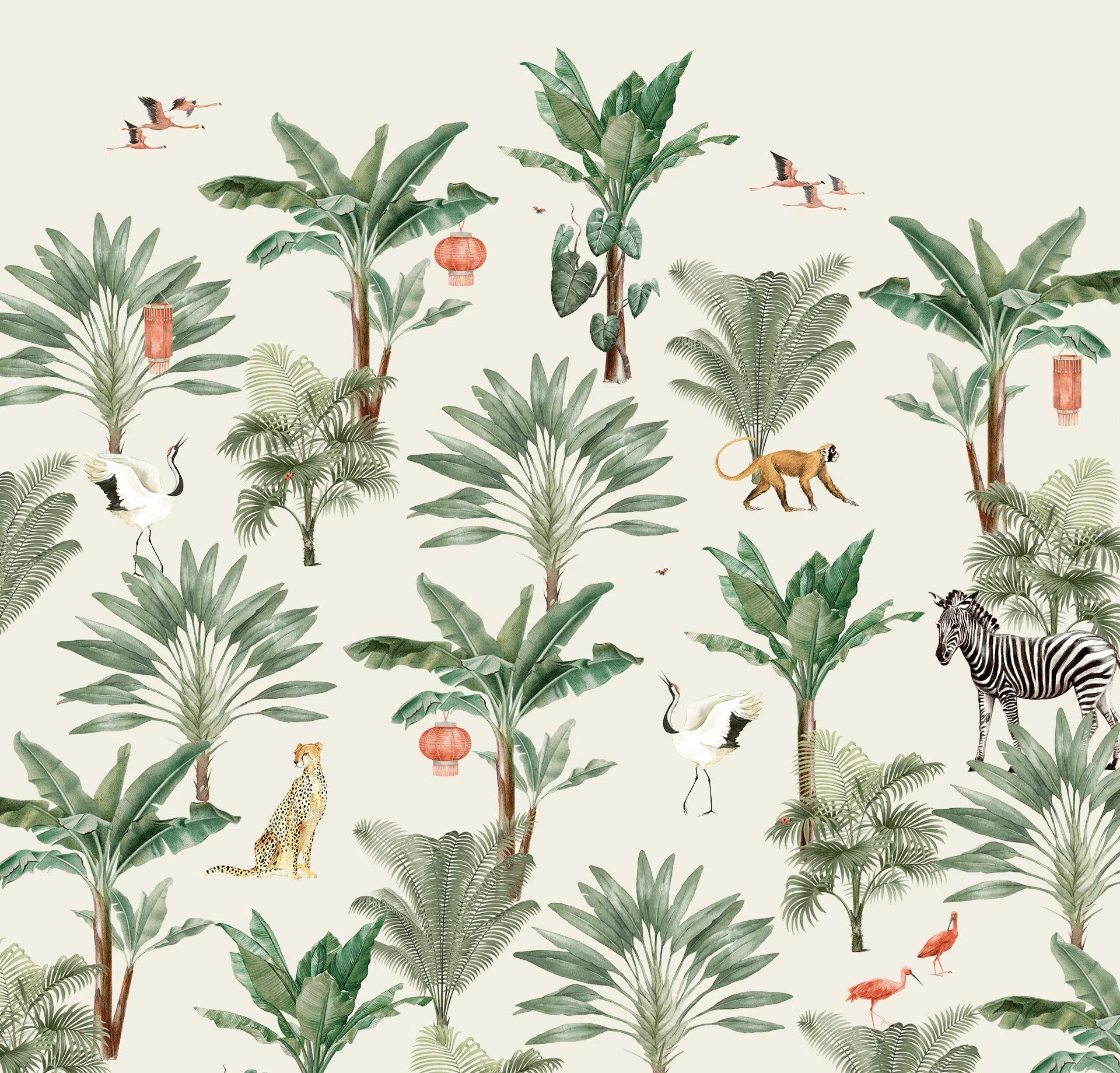 Creative Lab Amsterdam Lovely Jungle Wallpaper Mural-Beaumonde