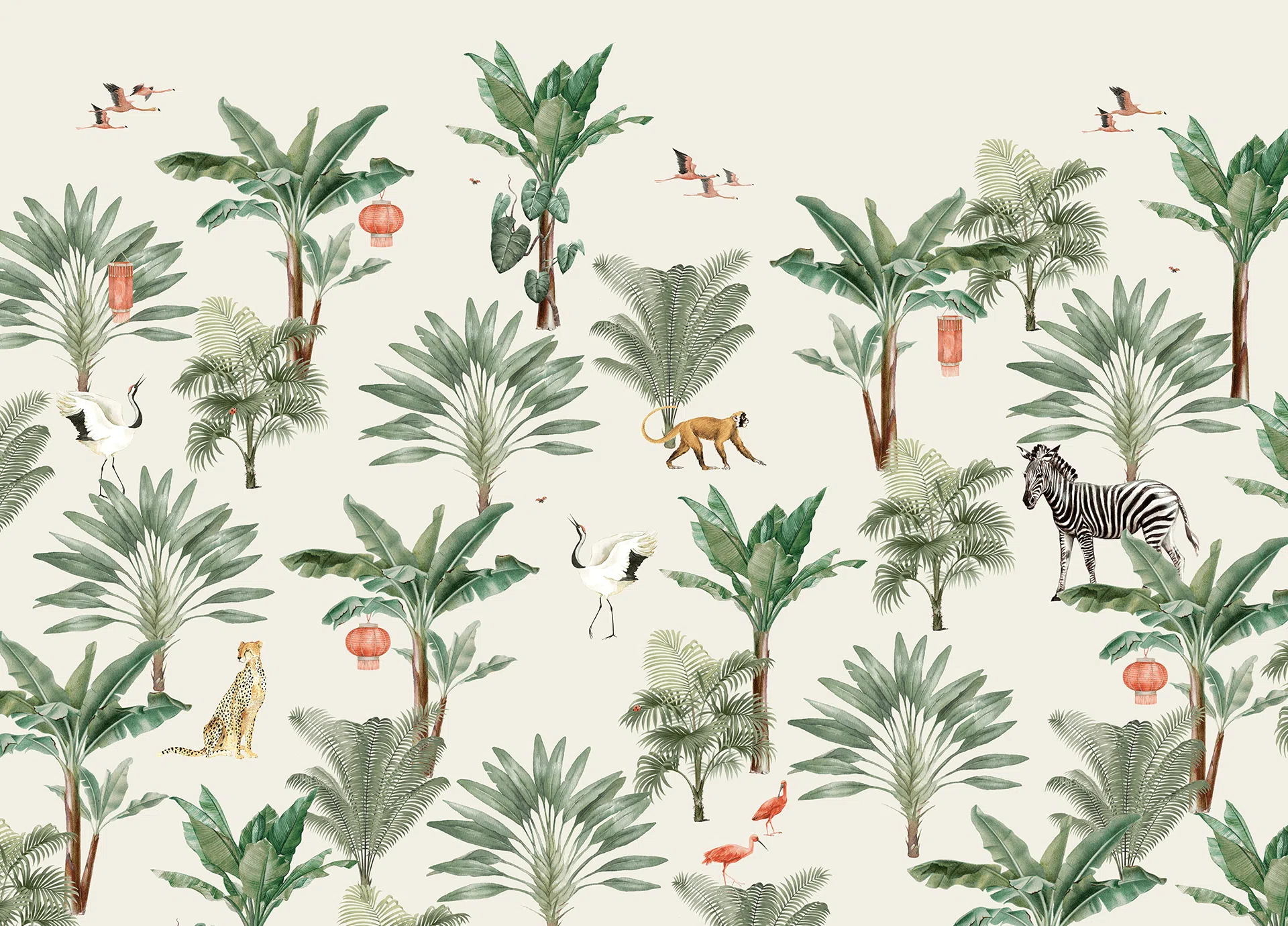 Creative Lab Amsterdam Lovely Jungle Wallpaper Mural-Beaumonde