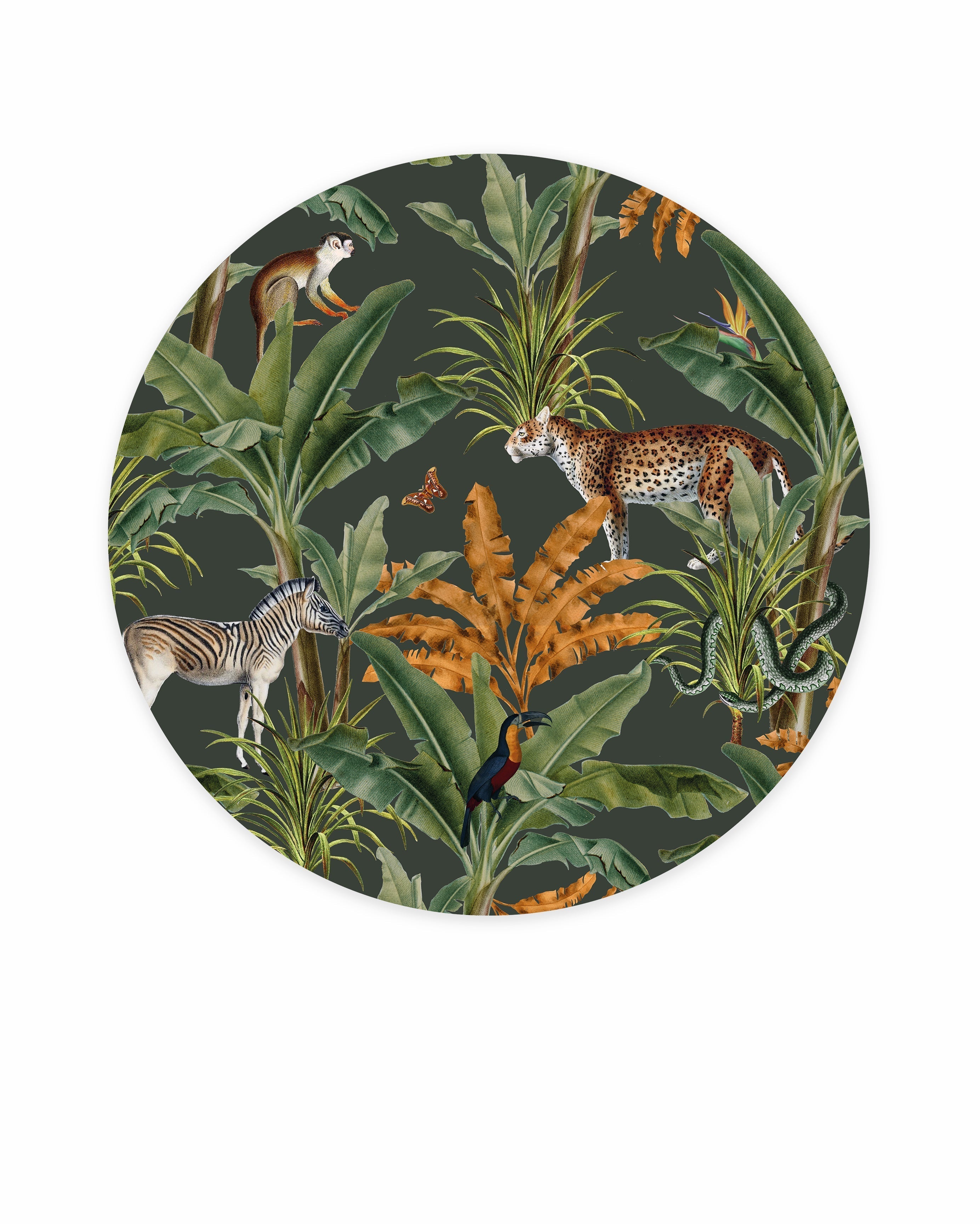 Creative Lab Amsterdam Mighty Jungle Wallpaper Circle Mural-Beaumonde