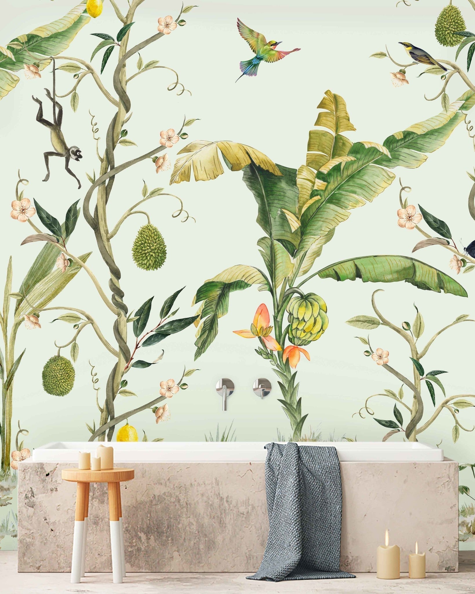 Creative Lab Amsterdam Monkey Life Wallpaper Mural-Beaumonde