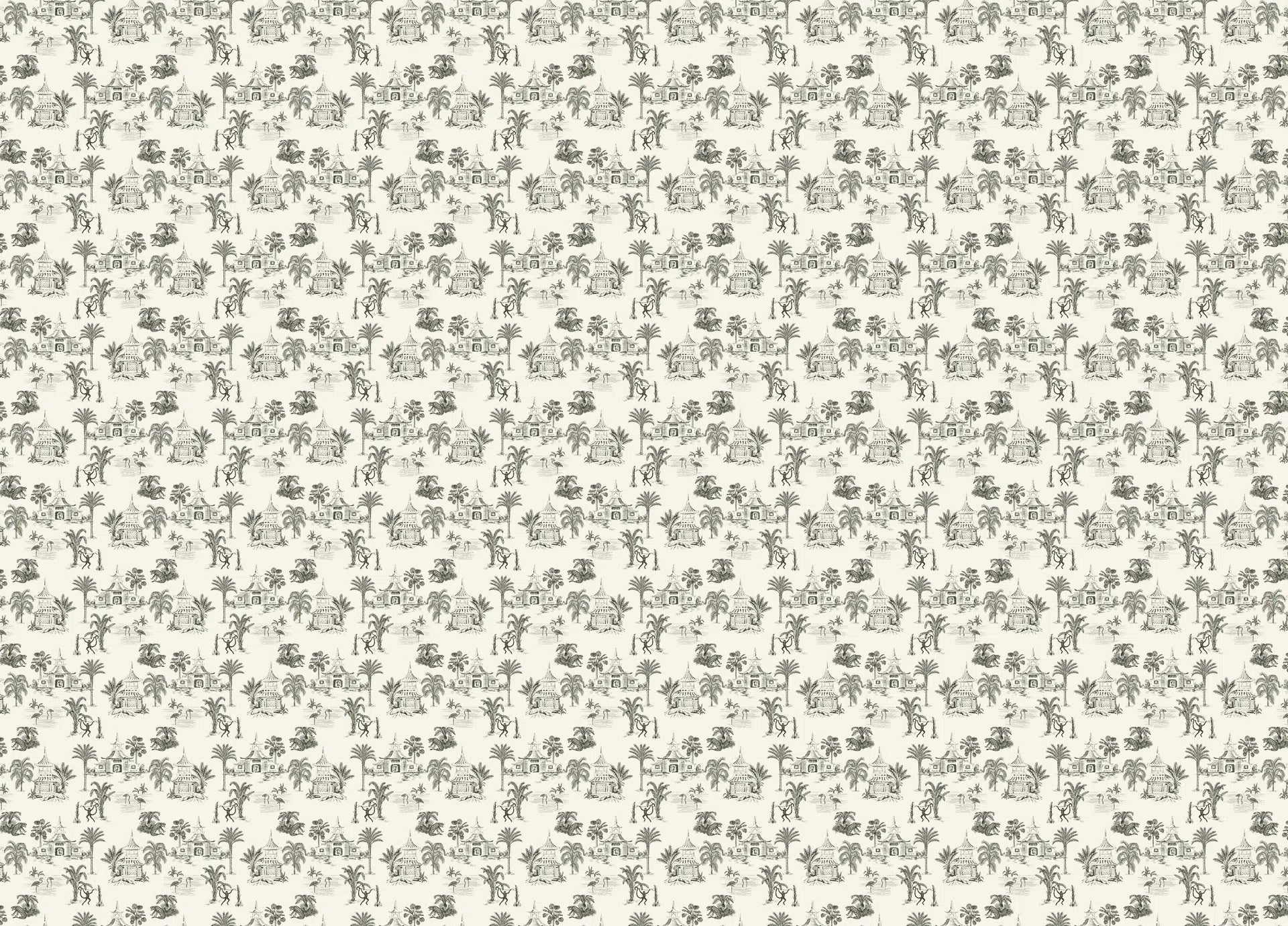 Creative Lab Amsterdam Oriental Teahouse Offwhite Wallpaper Mural-Beaumonde