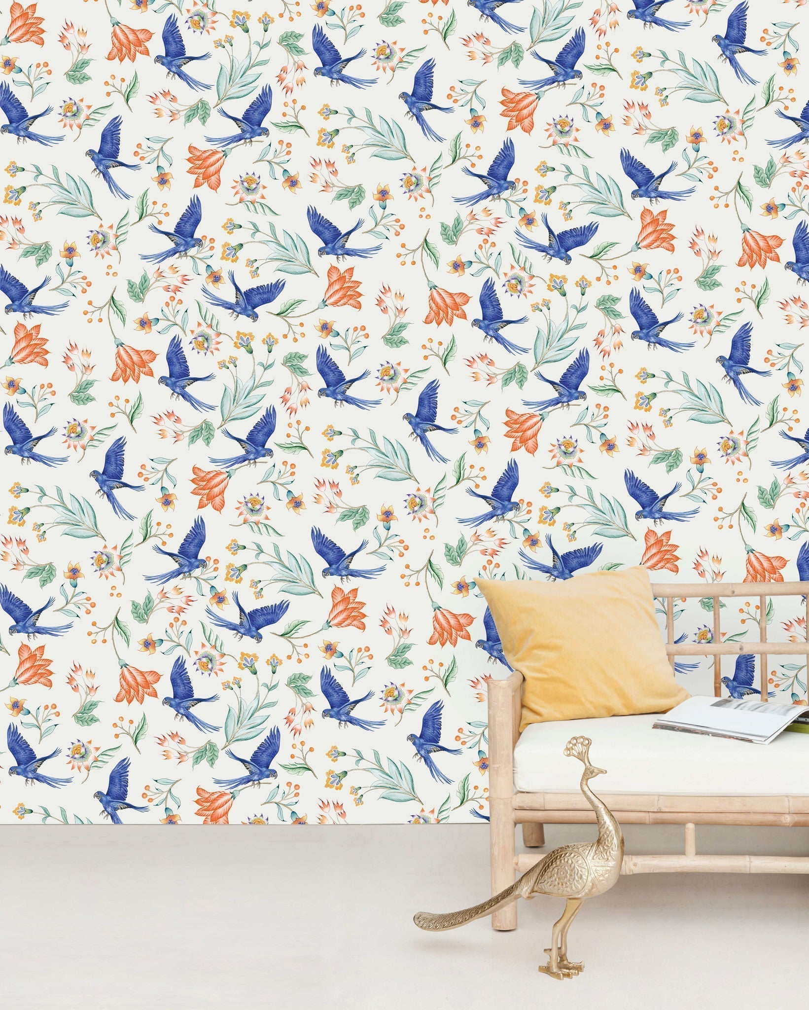 Creative Lab Amsterdam Paisley Parrot Wallpaper Mural-Beaumonde