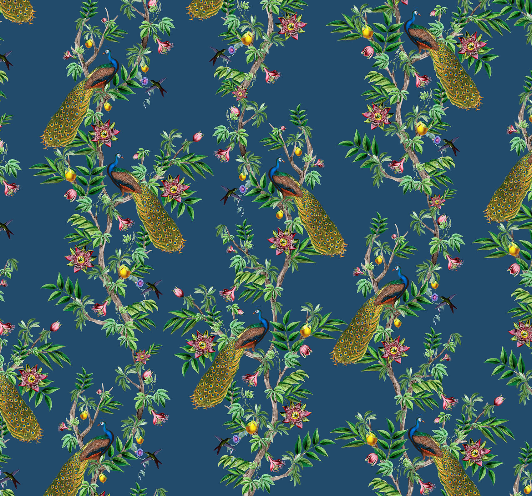 Creative Lab Amsterdam Passion Peacock Wallpaper Mural-Beaumonde