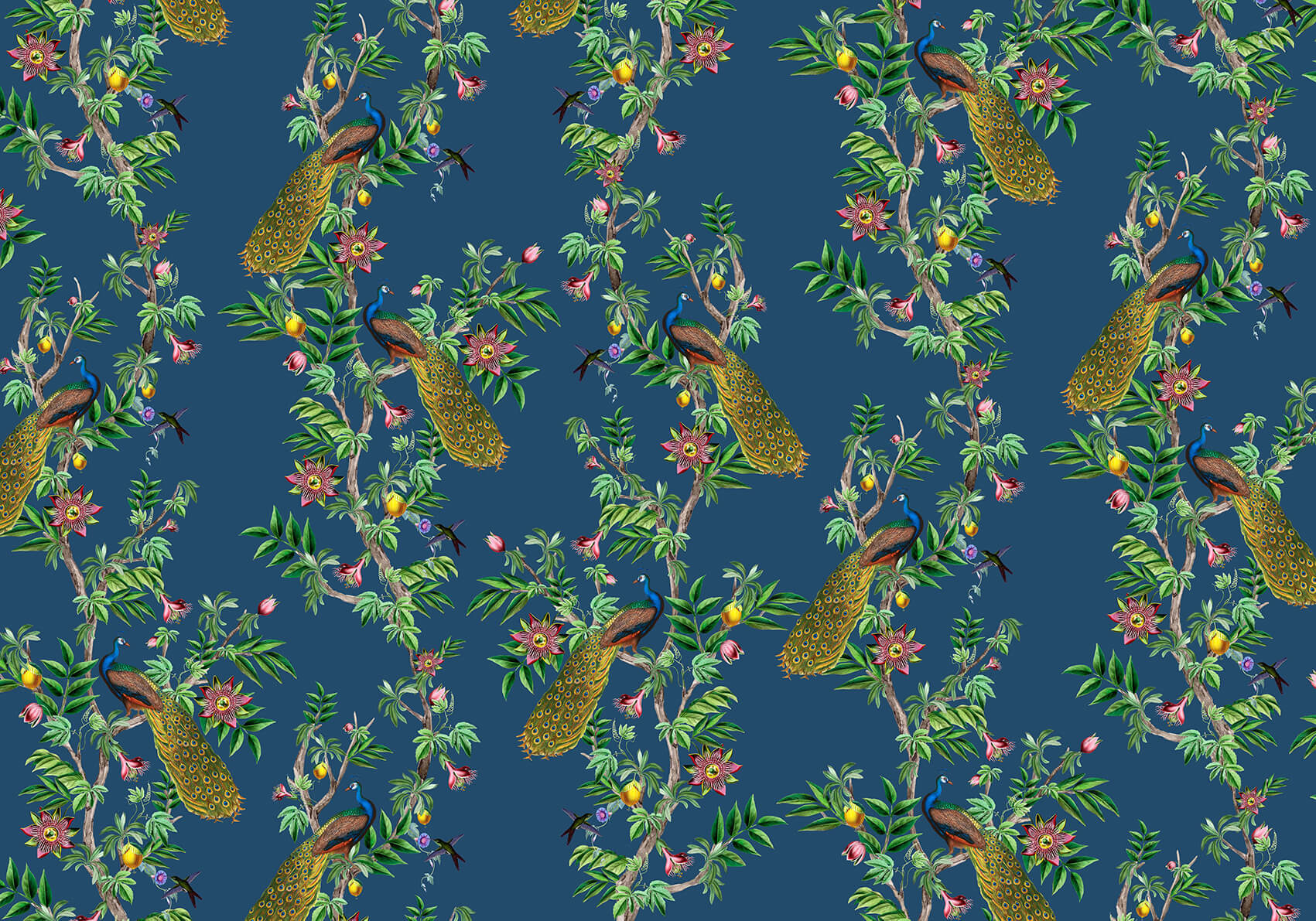 Creative Lab Amsterdam Passion Peacock Wallpaper Mural-Beaumonde