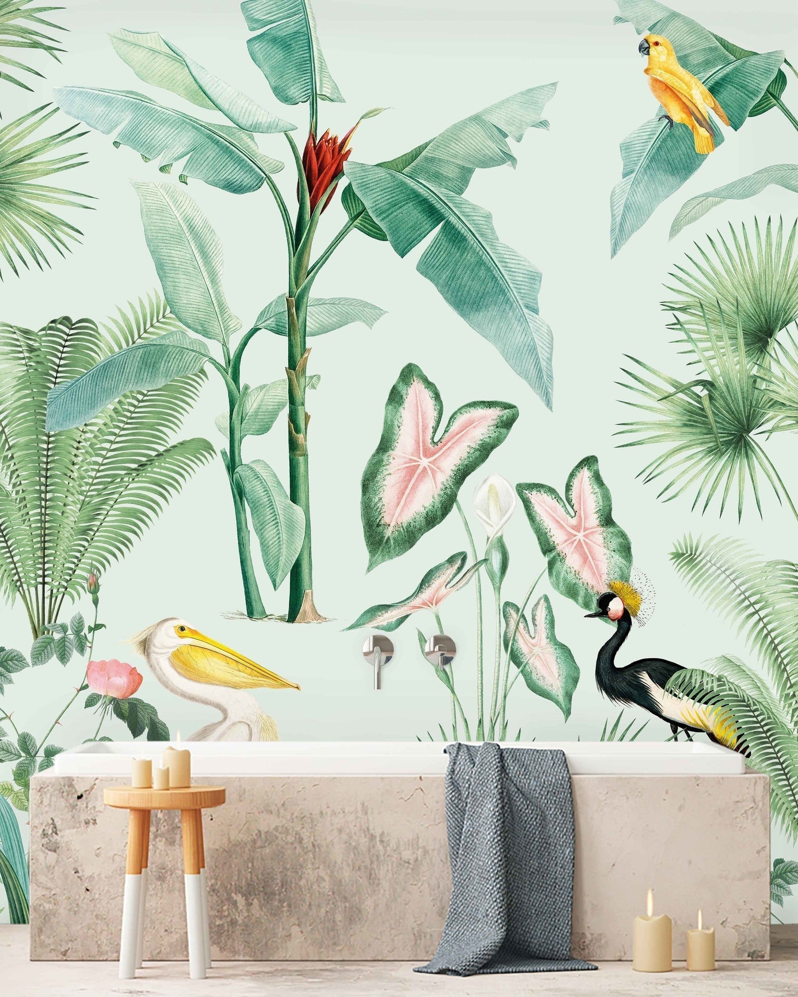 Creative Lab Amsterdam Pelican Wallpaper Mural-Beaumonde