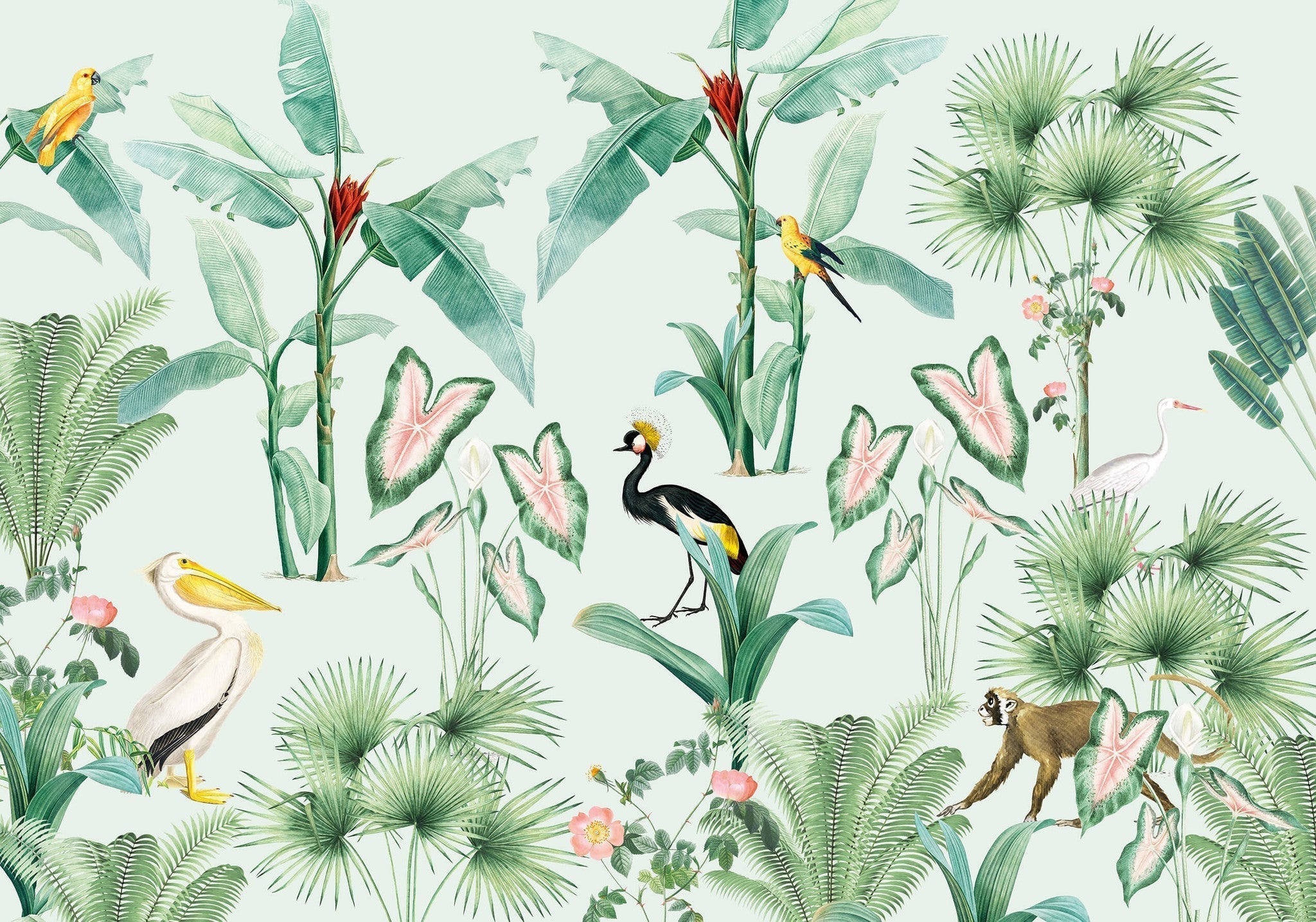Creative Lab Amsterdam Pelican Wallpaper Mural-Beaumonde
