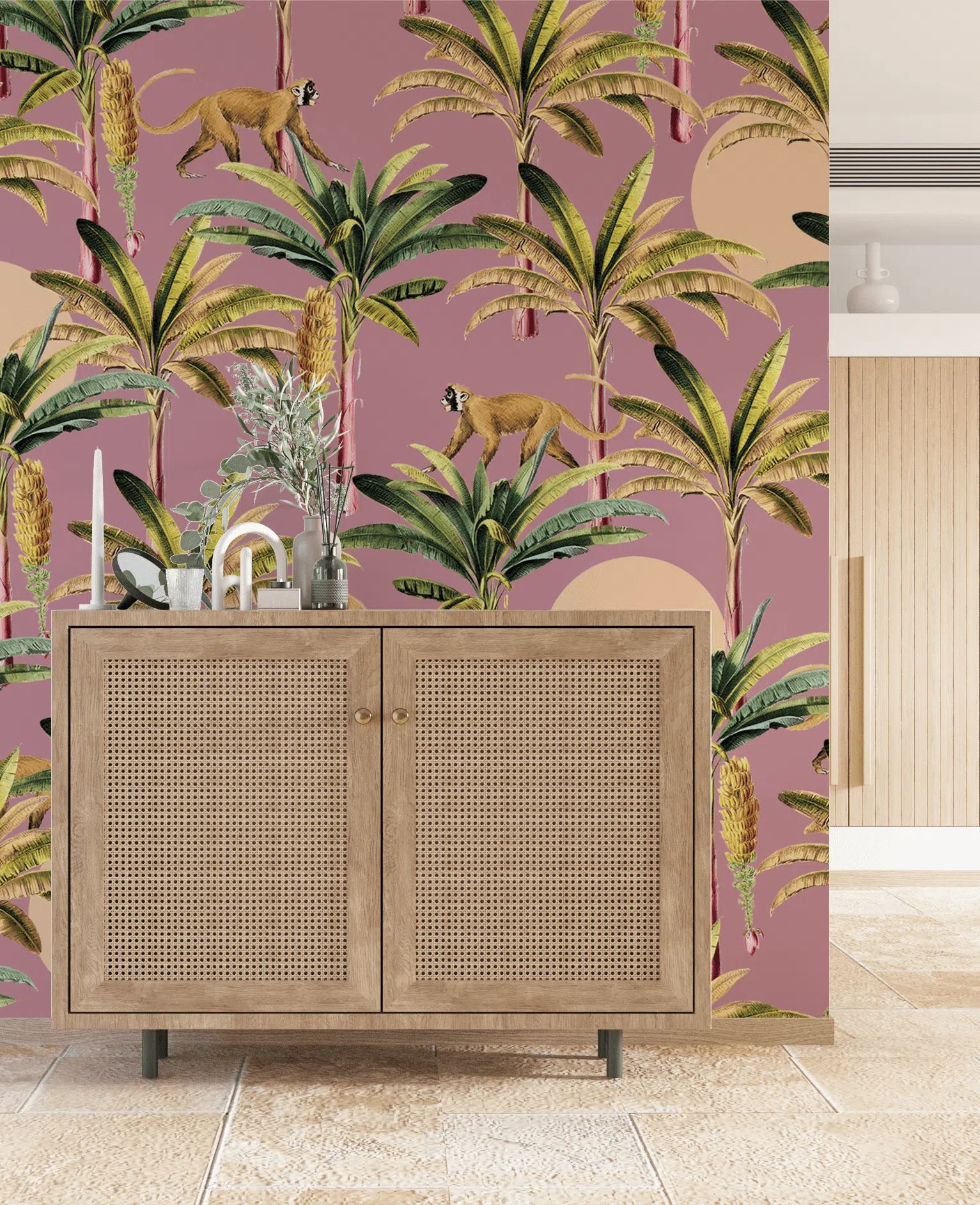Creative Lab Amsterdam Purple Bananas Wallpaper Mural-Beaumonde