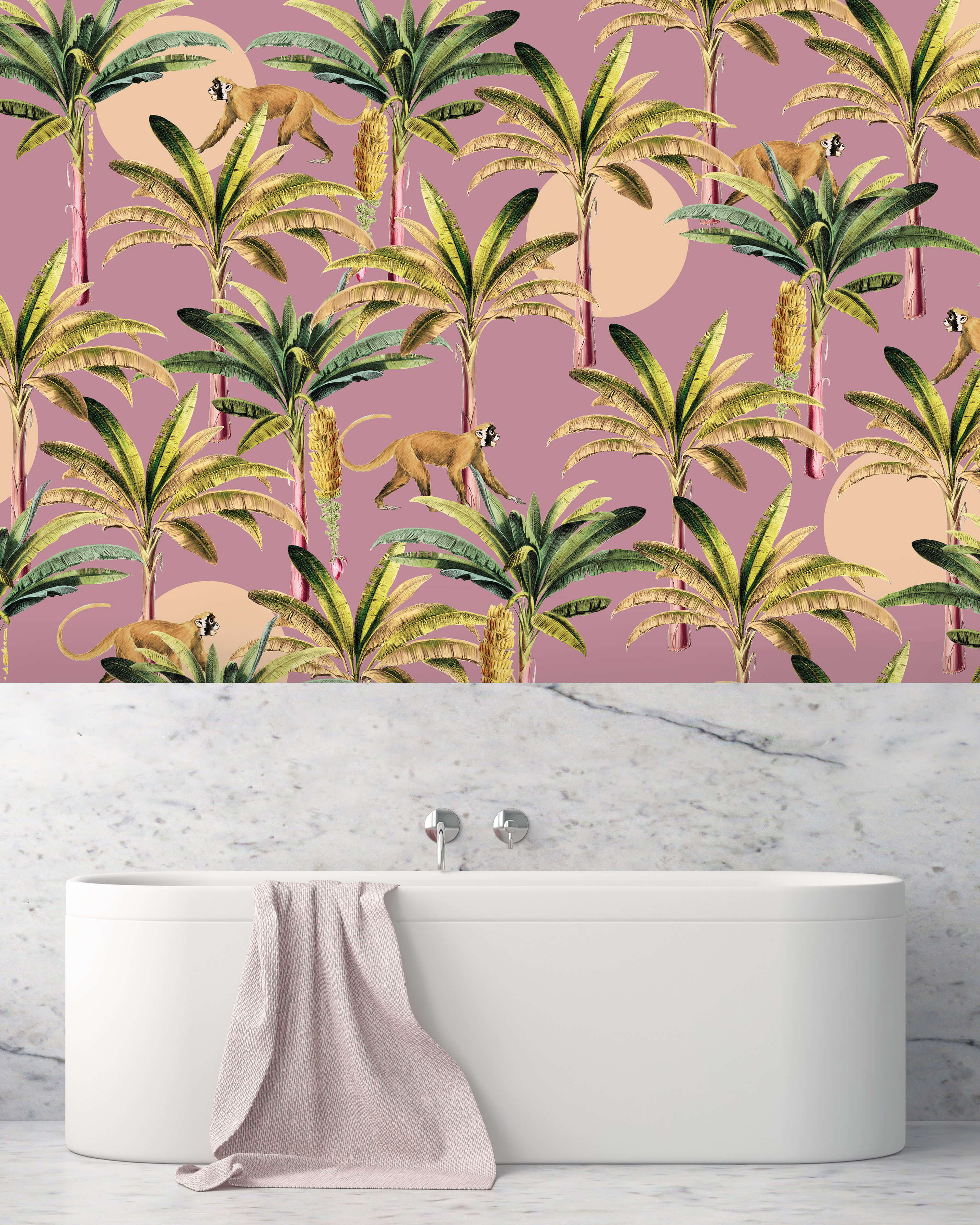 Creative Lab Amsterdam Purple Bananas Wallpaper Mural-Beaumonde
