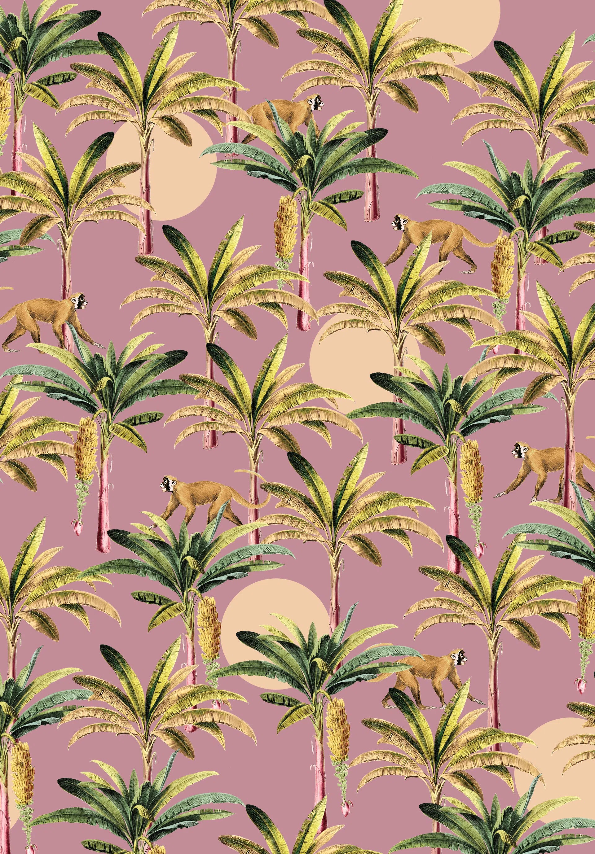 Creative Lab Amsterdam Purple Bananas Wallpaper Mural-Beaumonde