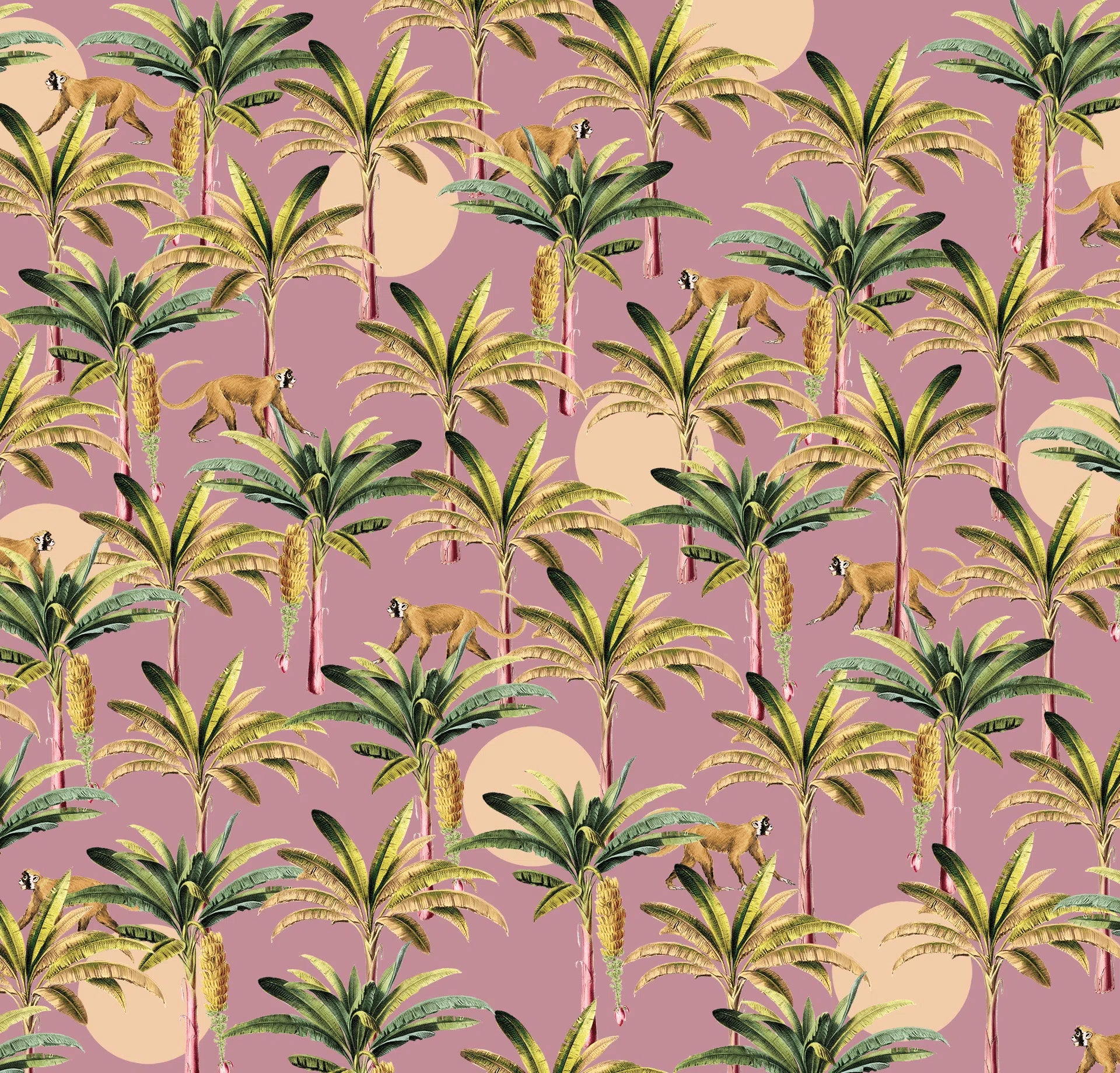 Creative Lab Amsterdam Purple Bananas Wallpaper Mural-Beaumonde