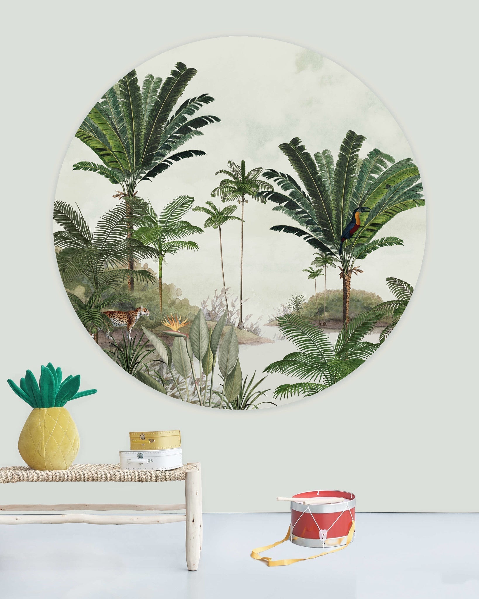 Creative Lab Amsterdam Rainforest Wallpaper Circle Mural-Beaumonde