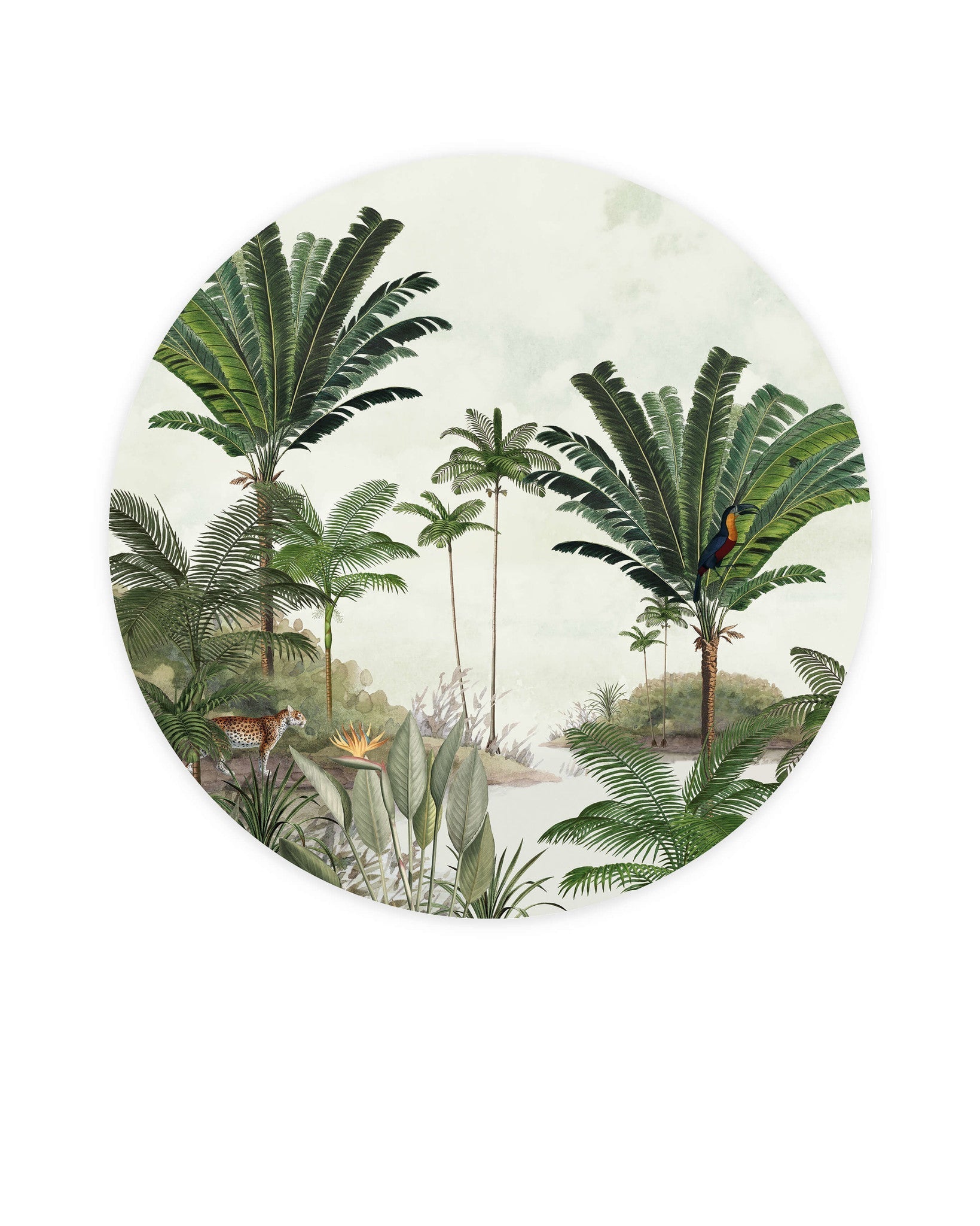 Creative Lab Amsterdam Rainforest Wallpaper Circle Mural-Beaumonde
