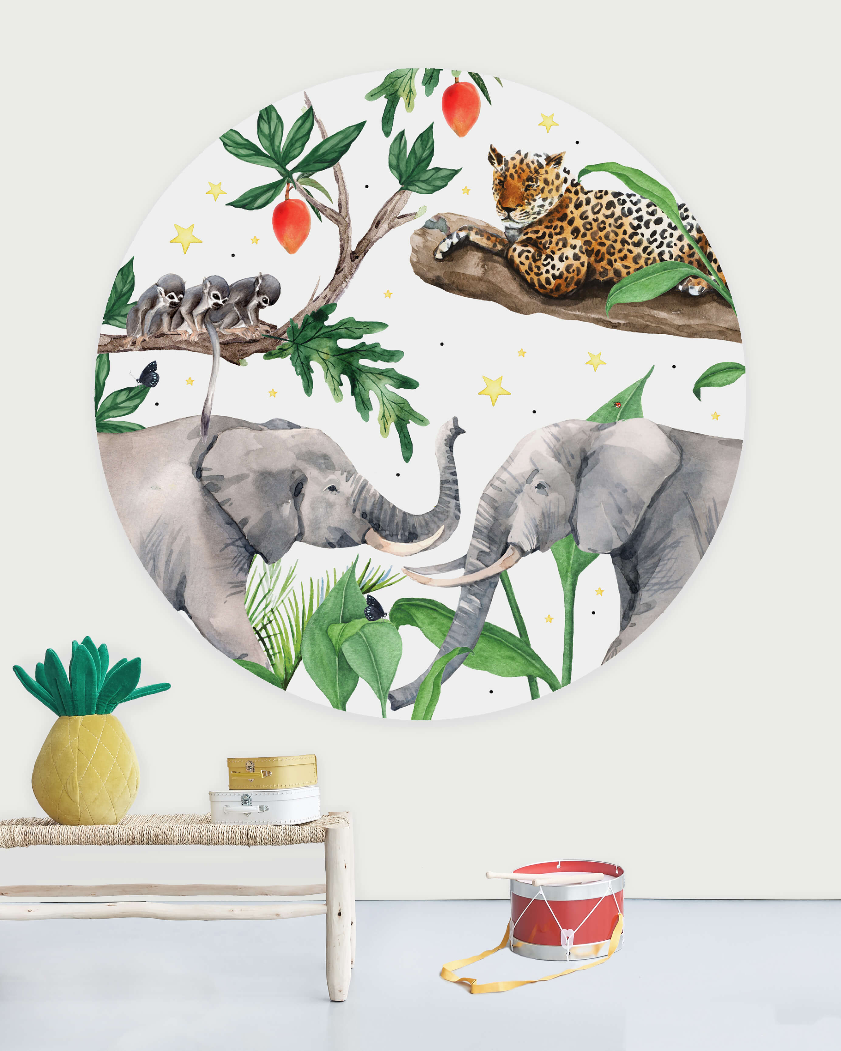 Creative Lab Amsterdam Ravi Wallpaper Circle Mural-Beaumonde