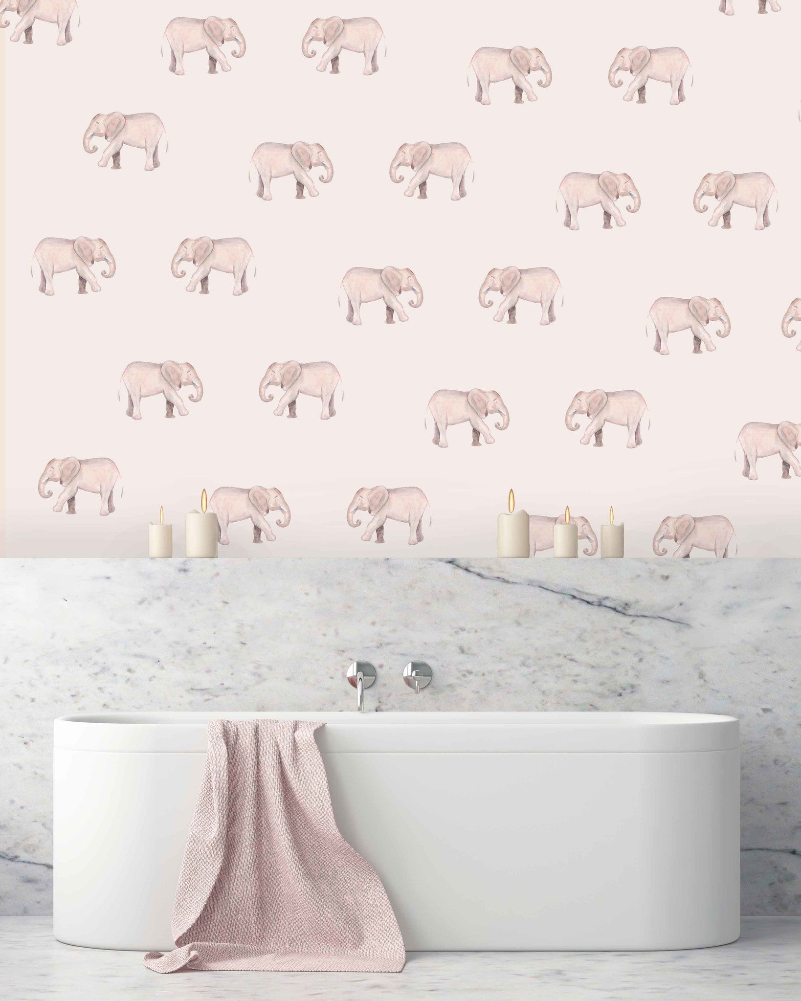 Creative Lab Amsterdam Safari Elephant Wallpaper Mural-Beaumonde