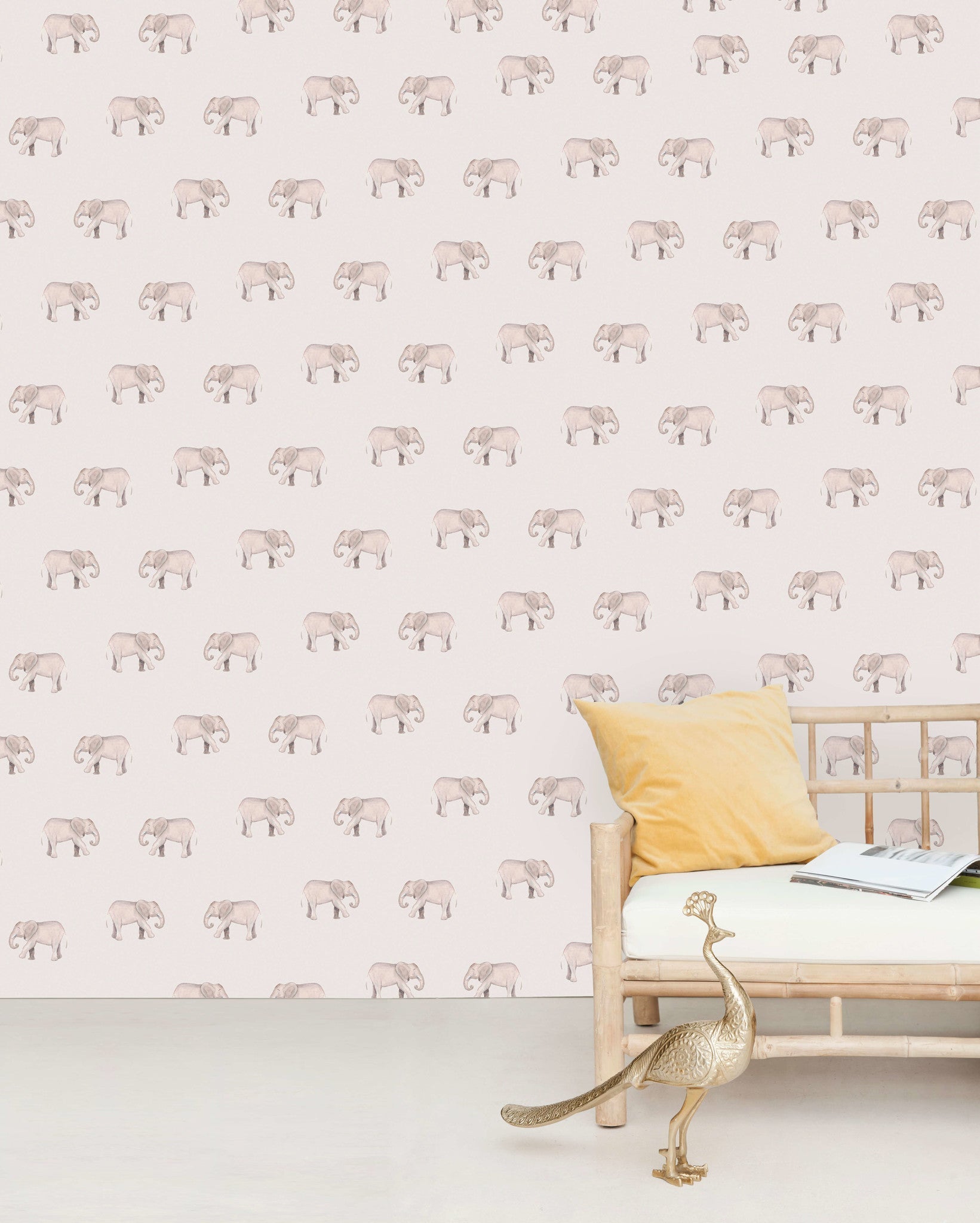 Creative Lab Amsterdam Safari Elephant Wallpaper Mural-Beaumonde