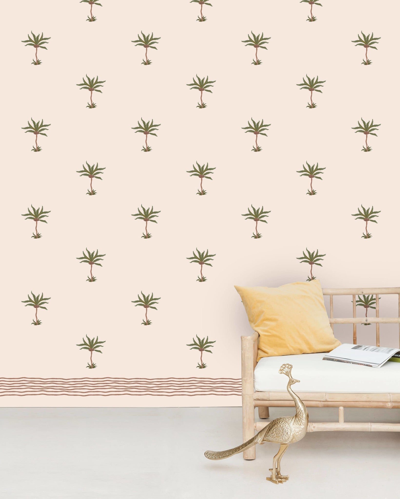 Creative Lab Amsterdam Subtle Palms Wallpaper Mural-Beaumonde