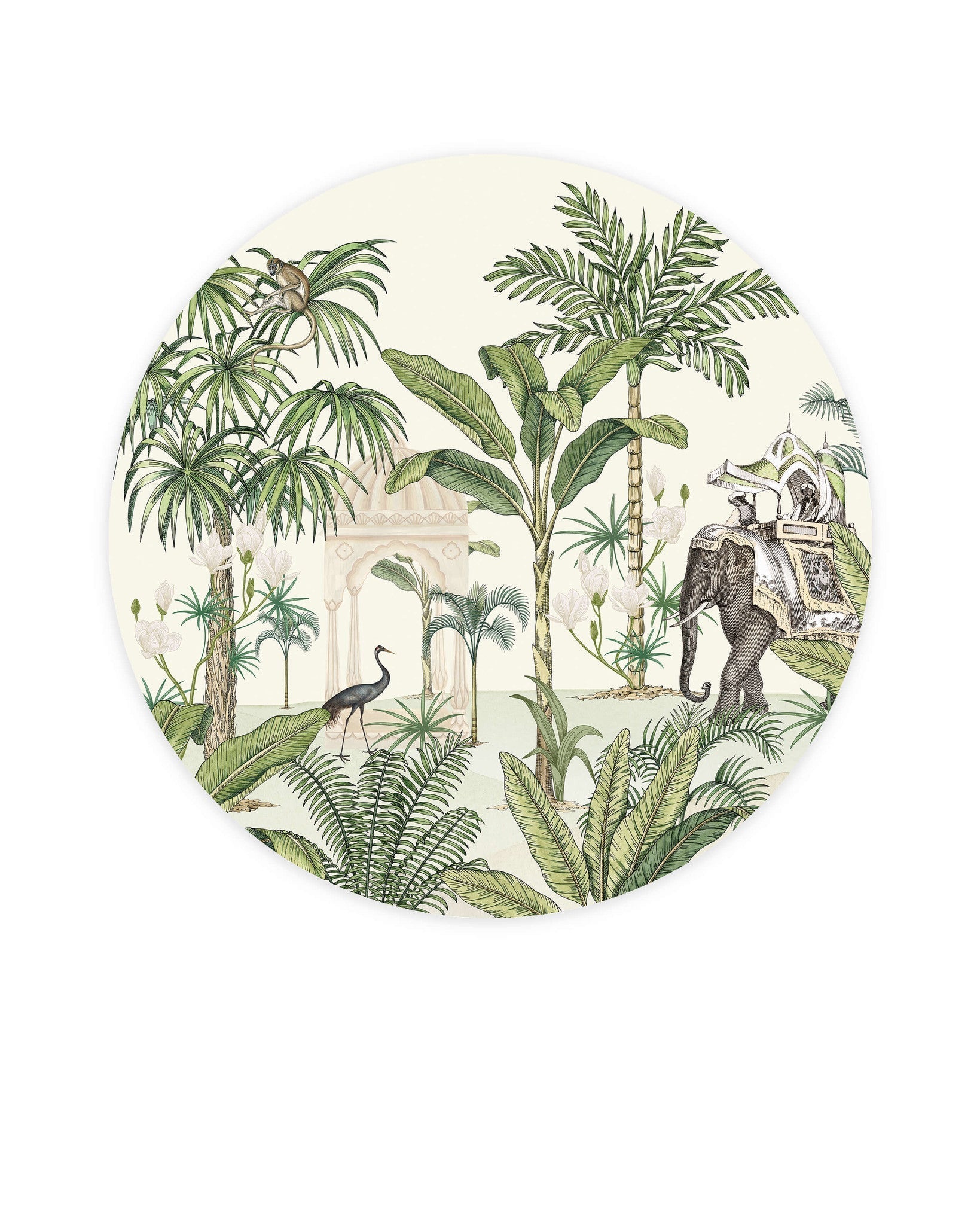 Creative Lab Amsterdam Sunday Walk Wallpaper Circle Mural-Beaumonde