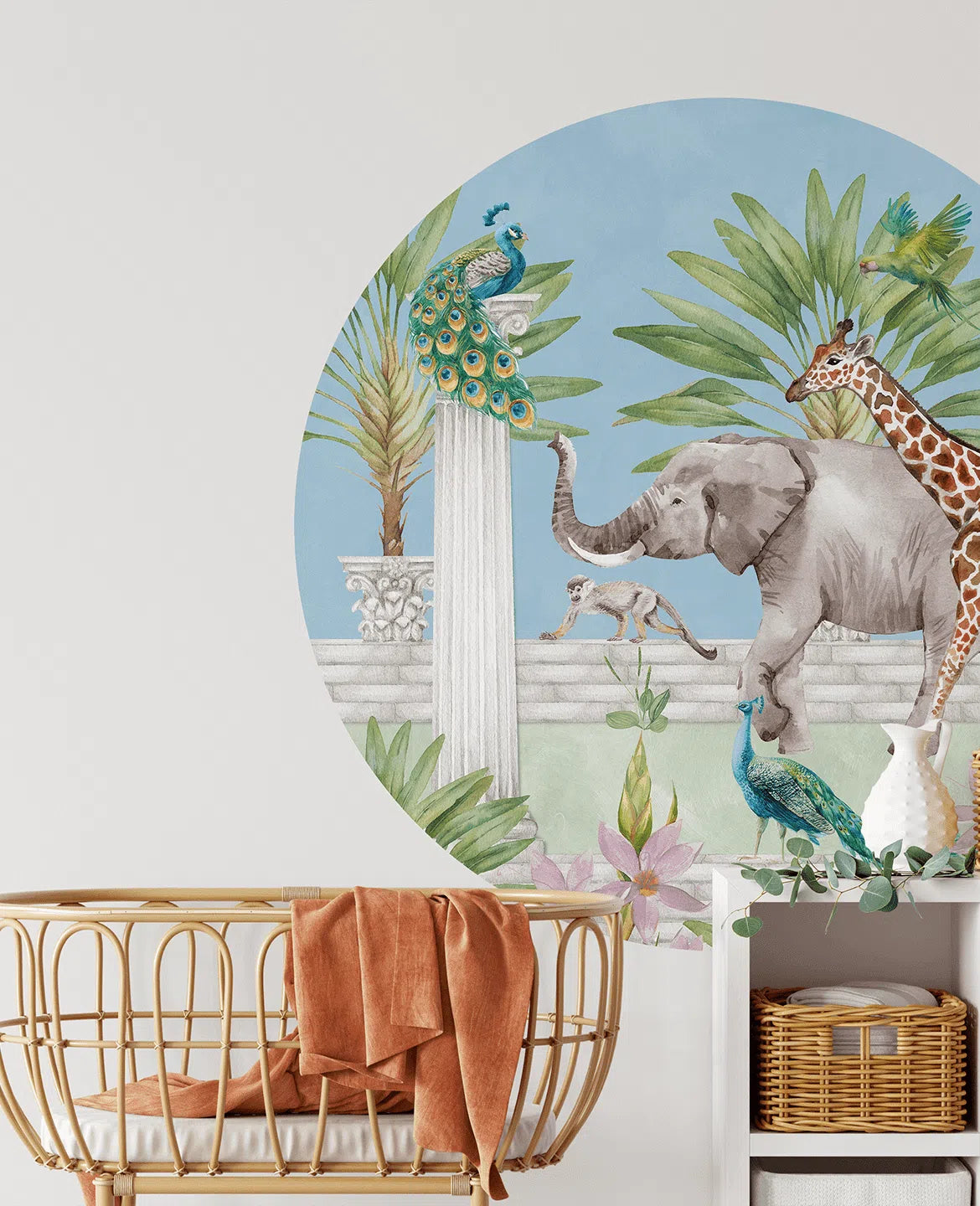 Creative Lab Amsterdam The Greek Animal Adventure Wallpaper Circle Mural-Beaumonde