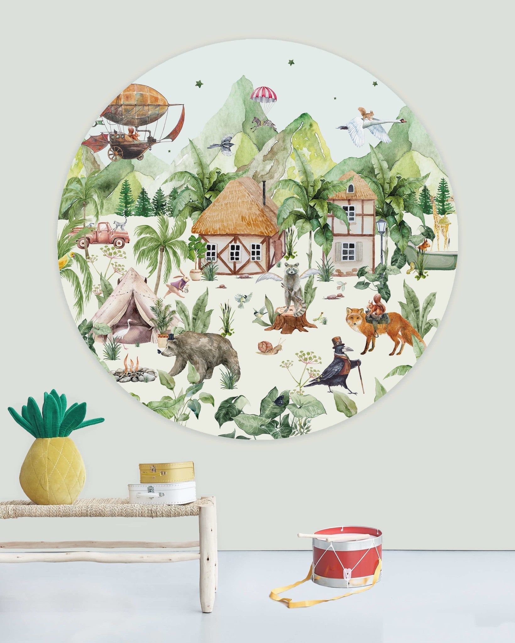 Creative Lab Amsterdam The magical village Wallpaper Circle-Beaumonde
