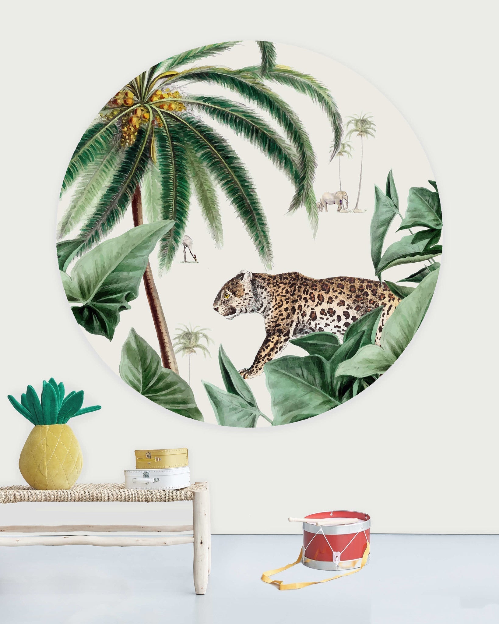 Creative Lab Amsterdam Walk in the Park Wallpaper Circle Mural-Beaumonde