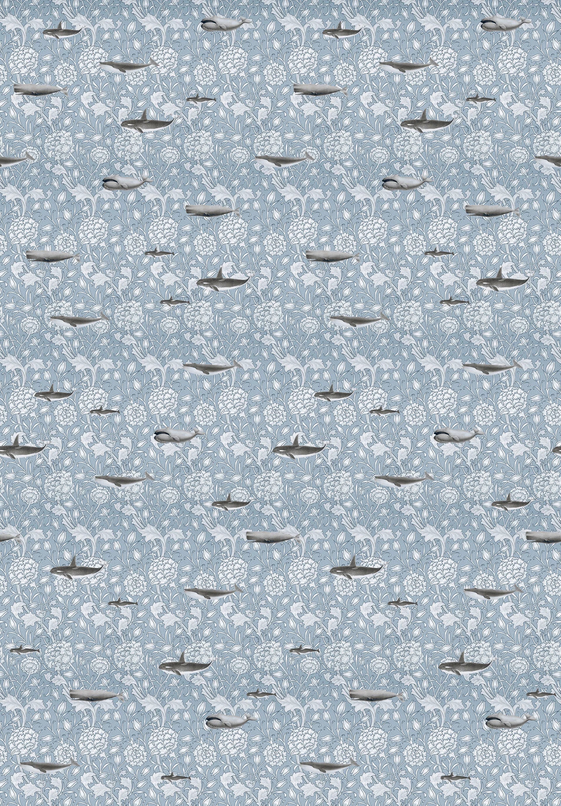Creative Lab Amsterdam Whaliam Morris Blue Wallpaper Mural-Beaumonde