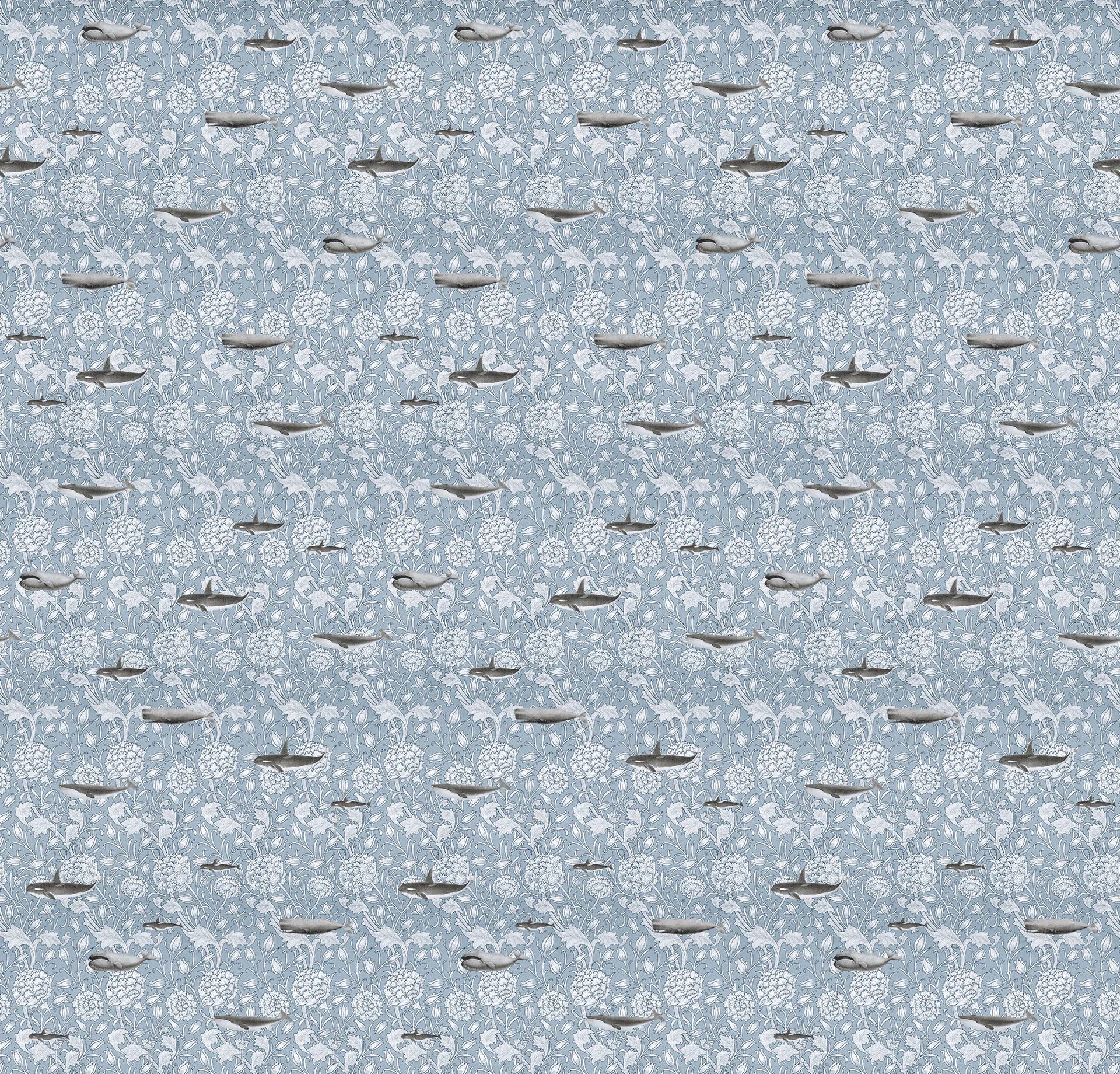 Creative Lab Amsterdam Whaliam Morris Blue Wallpaper Mural-Beaumonde