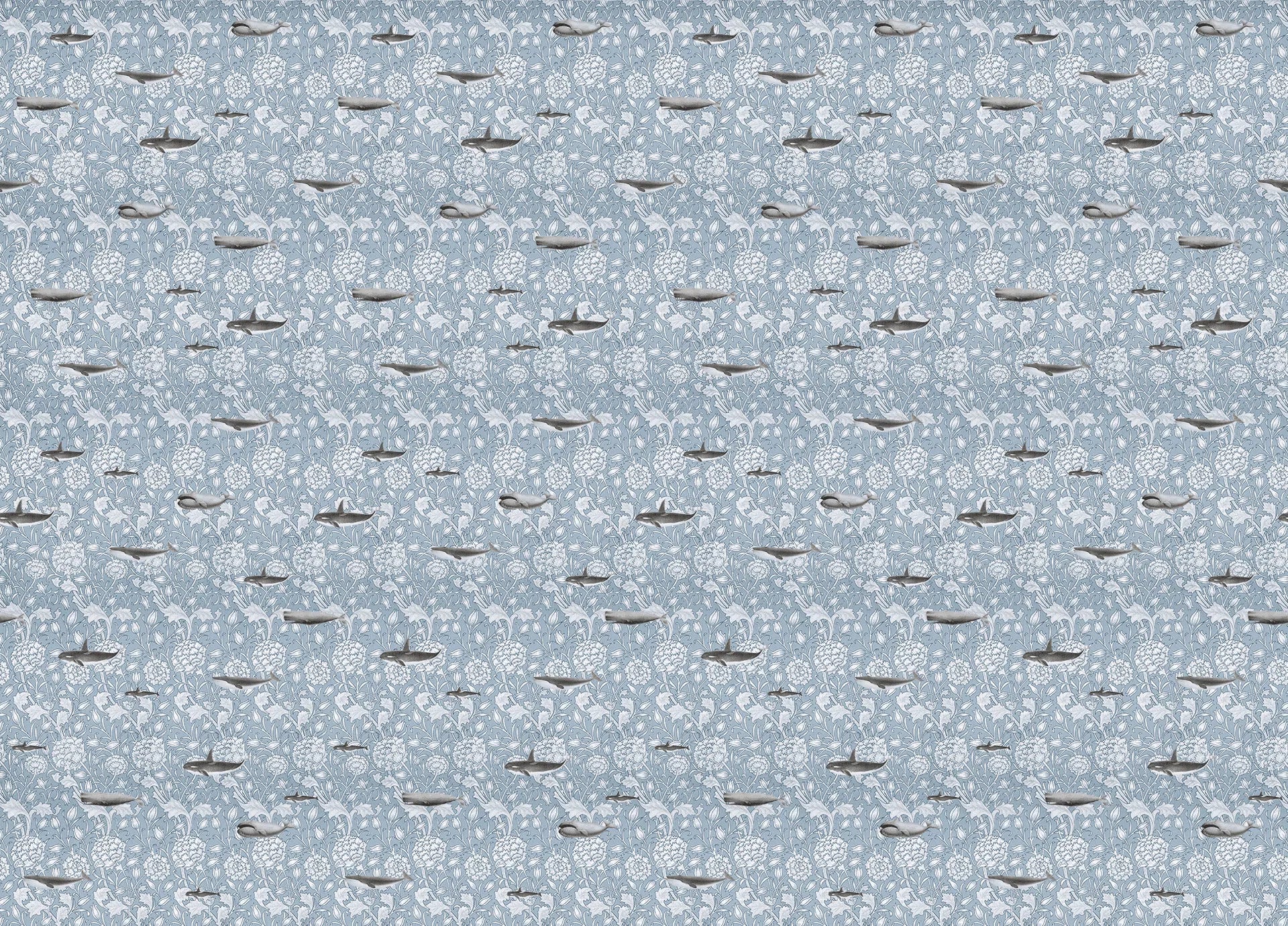 Creative Lab Amsterdam Whaliam Morris Blue Wallpaper Mural-Beaumonde