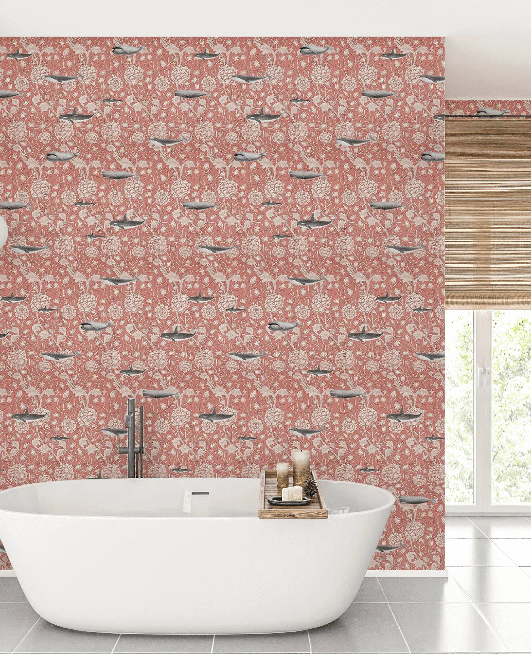 Creative Lab Amsterdam Whaliam Morris Coral Wallpaper Mural-Beaumonde