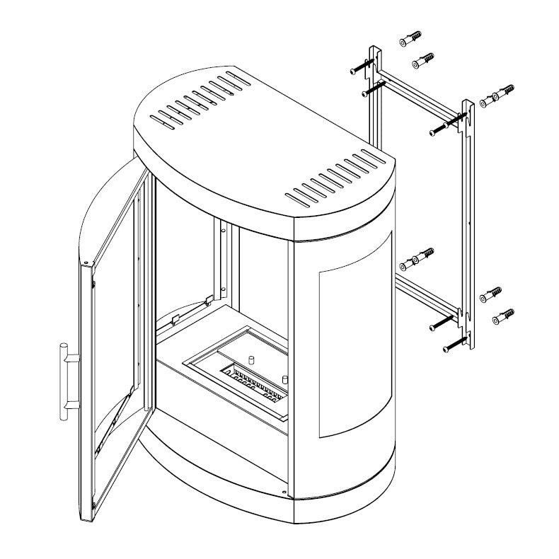 ScandiFlames Oregon Wall-Mounted Bioethanol Stove - Black