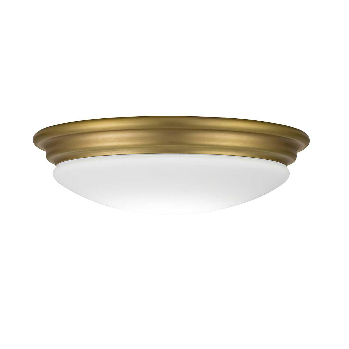 Elstead Lighting Brompton 1 Light Flush Mount - Brushed Brass-BATH-BROMPTON-F-BB-5024005006787-Beaumonde