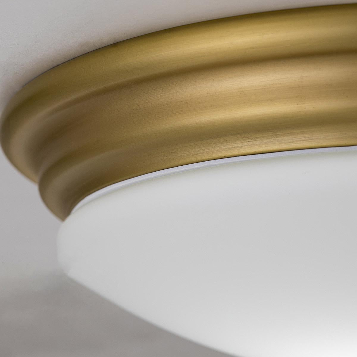 Elstead Lighting Brompton 1 Light Flush Mount - Brushed Brass-BATH-BROMPTON-F-BB-5024005006787-Beaumonde