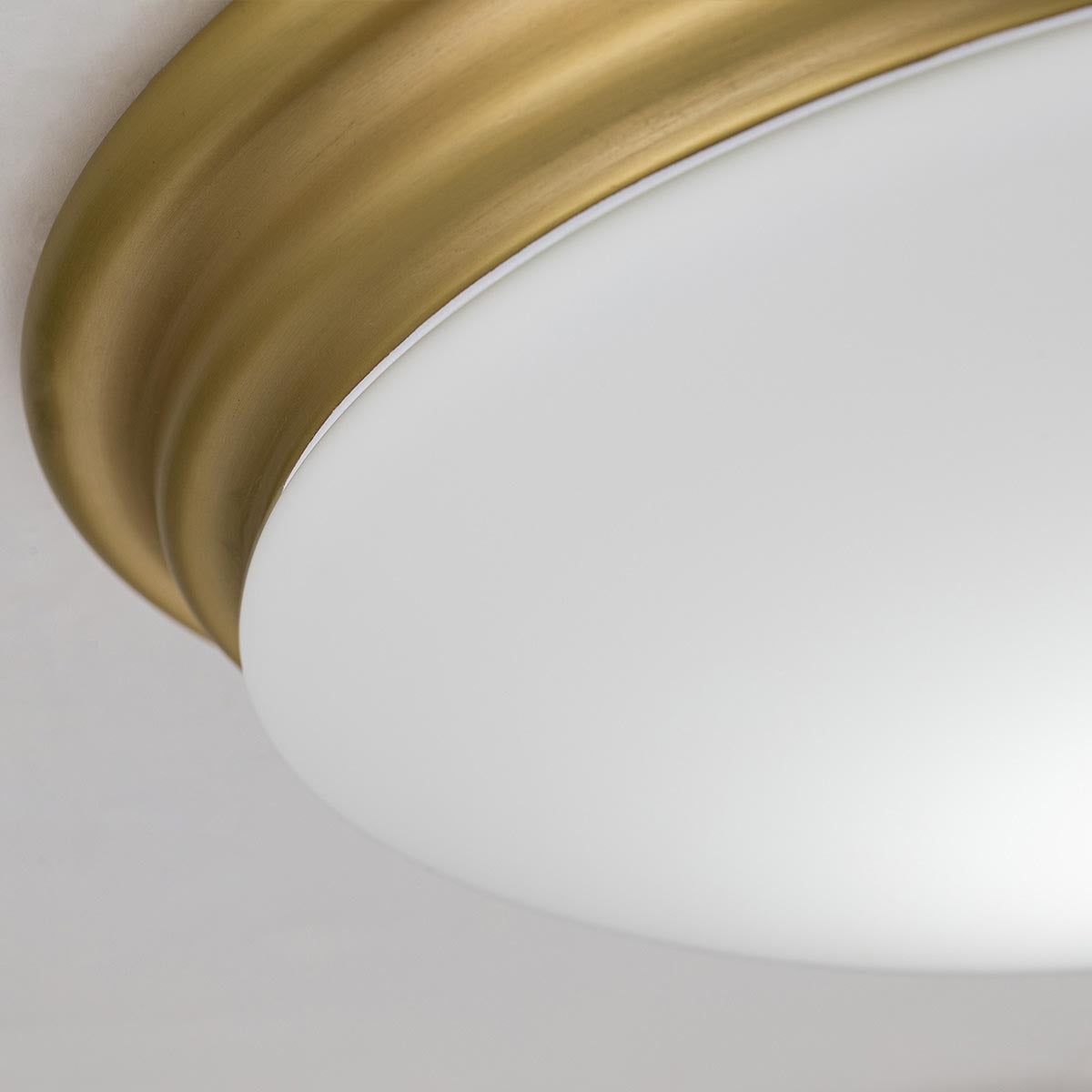 Elstead Lighting Brompton 1 Light Flush Mount - Brushed Brass-BATH-BROMPTON-F-BB-5024005006787-Beaumonde