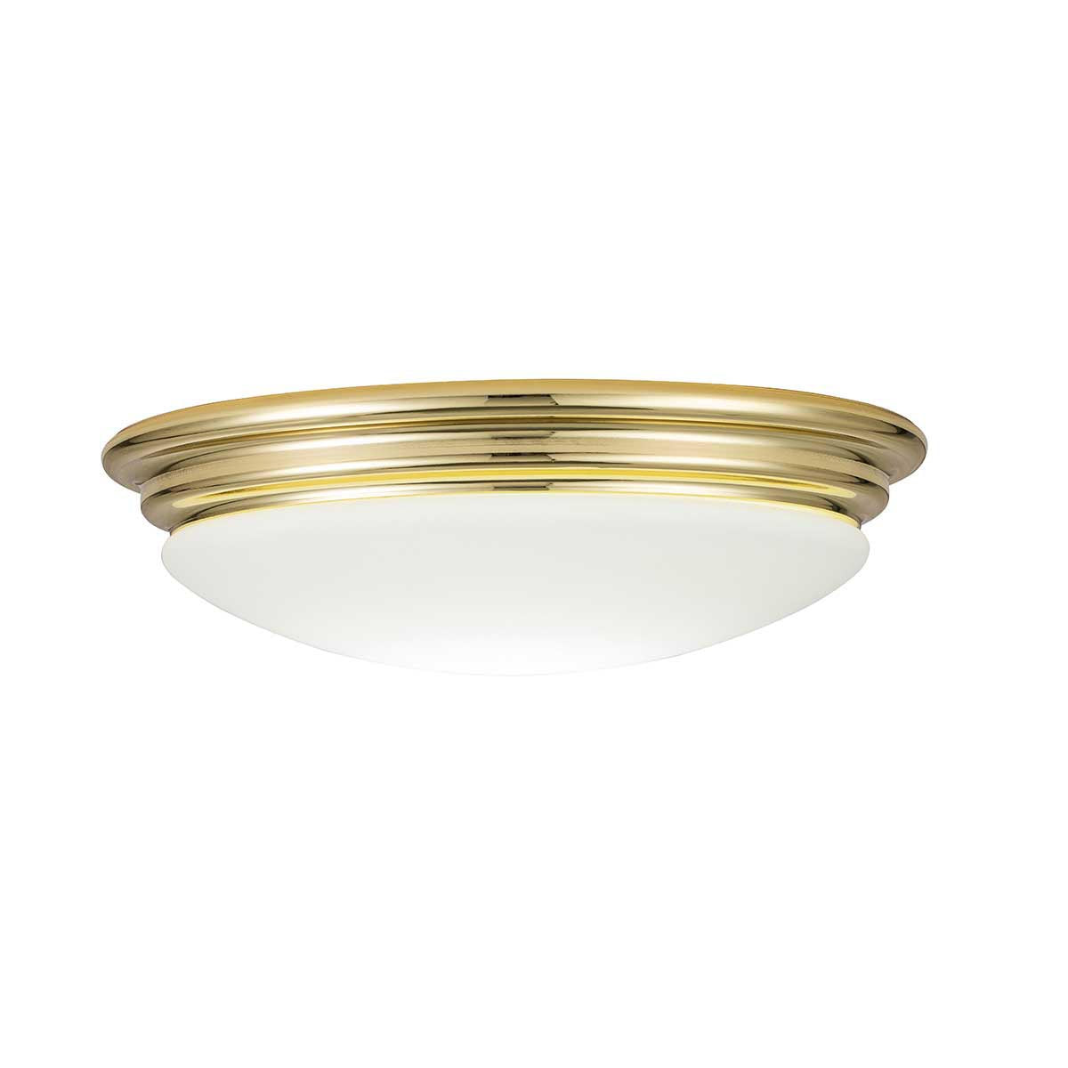Elstead Lighting Brompton 1 Light Flush Mount - Polished Brass-BATH-BROMPTON-F-PB-5024005005186-Beaumonde