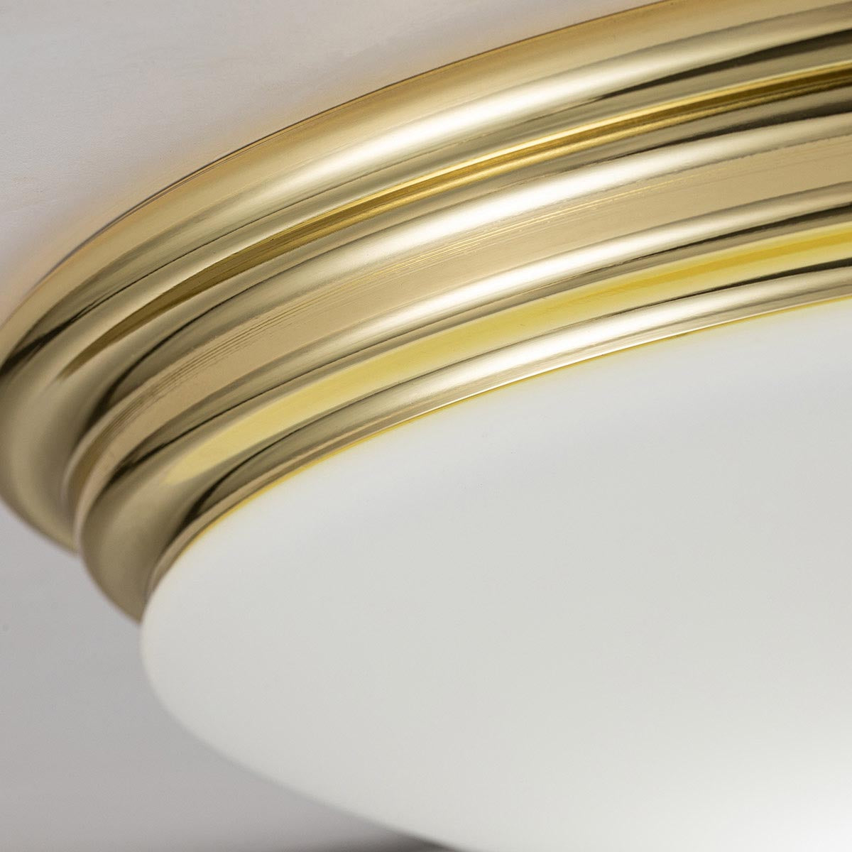 Elstead Lighting Brompton 1 Light Flush Mount - Polished Brass-BATH-BROMPTON-F-PB-5024005005186-Beaumonde