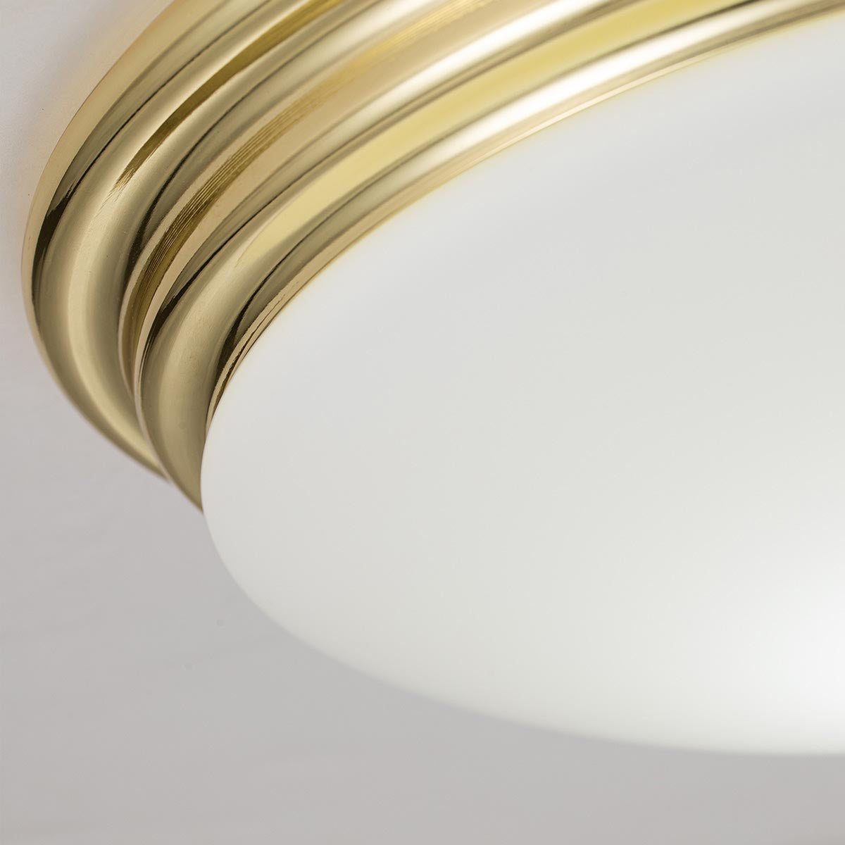 Elstead Lighting Brompton 1 Light Flush Mount - Polished Brass-BATH-BROMPTON-F-PB-5024005005186-Beaumonde