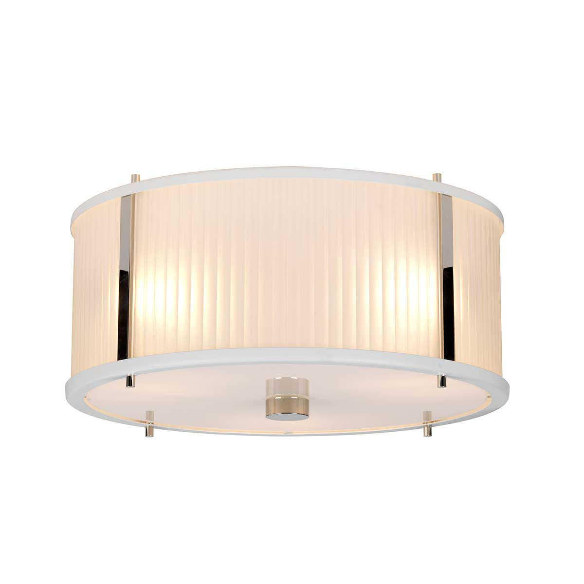Elstead Lighting Corona 3 Light Pendant - White Polished Nickel-DL-CORONA-3P-WPN-5024005376910-Beaumonde