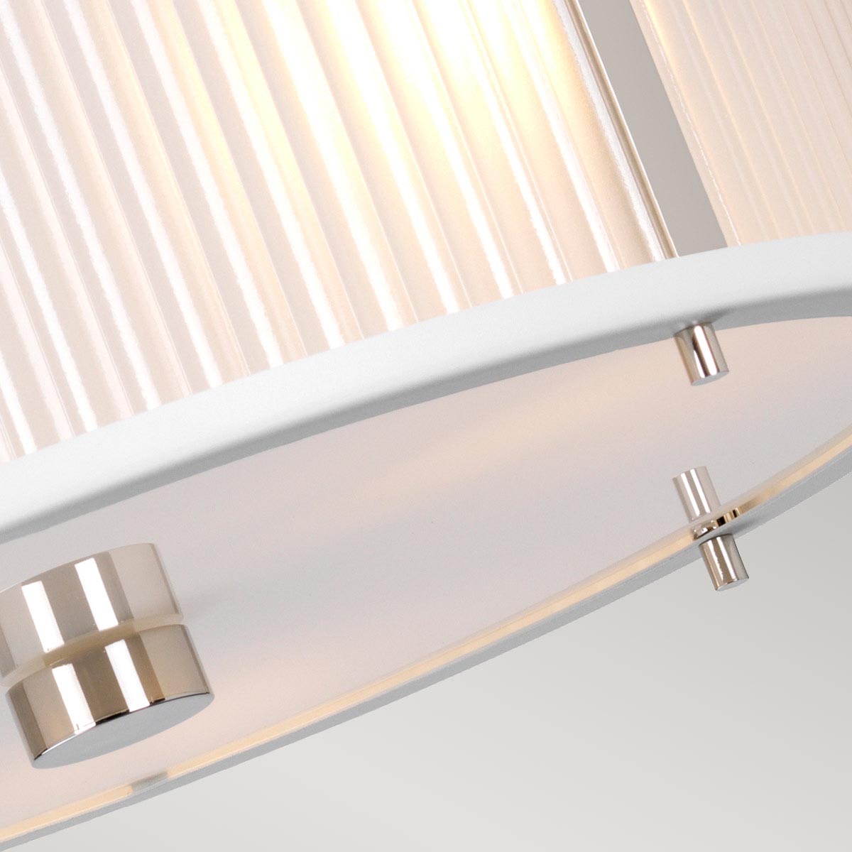 Elstead Lighting Corona 3 Light Pendant - White Polished Nickel-DL-CORONA-3P-WPN-5024005376910-Beaumonde