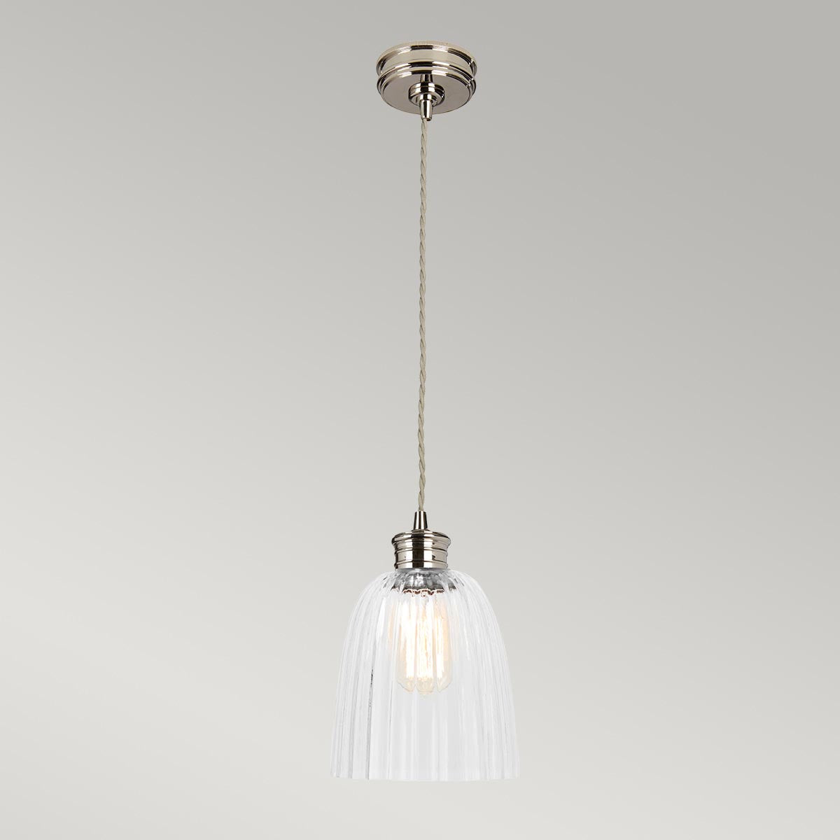 Elstead Lighting Douille 1 Light Pendant - Polished Nickel-DOUILLE-P-PN-5024005274018-Beaumonde