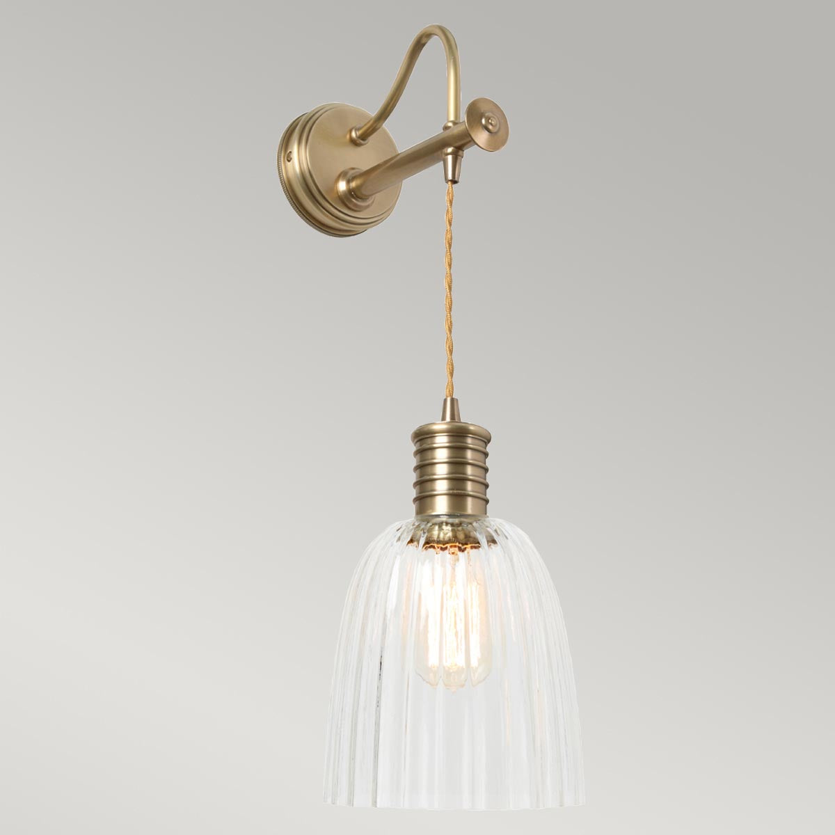 Elstead Lighting Douille 1 Light Wall Light - Aged Brass-DOUILLE1-AB-5024005274216-Beaumonde