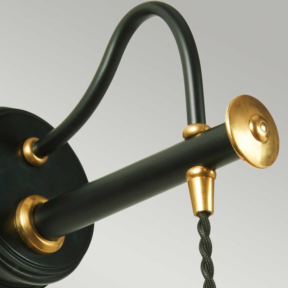 Elstead Lighting Douille 1 Light Wall Light - Black/Polished Brass-DOUILLE1-BPB-5024005274414-Beaumonde