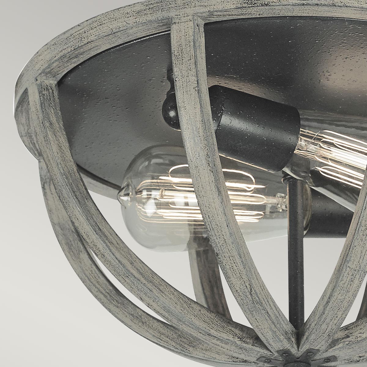 Elstead Lighting Feiss Allier Flush Mount - Weathered Oak-FE-ALLIER-F-WW-5024005217817-Beaumonde