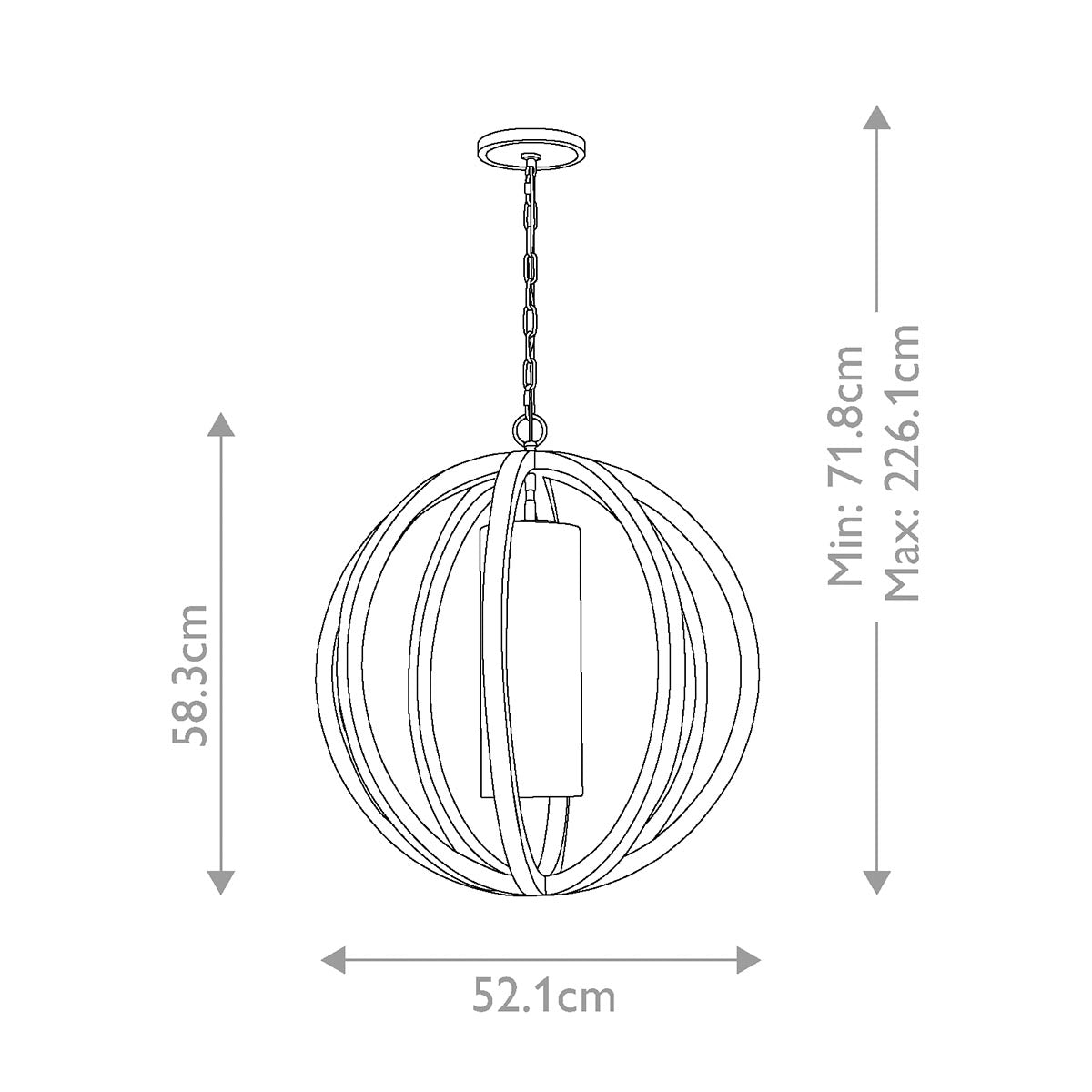 Elstead Lighting Feiss Allier Small Pendant-FE-ALLIER-P-S-LW-5024005266310-Beaumonde