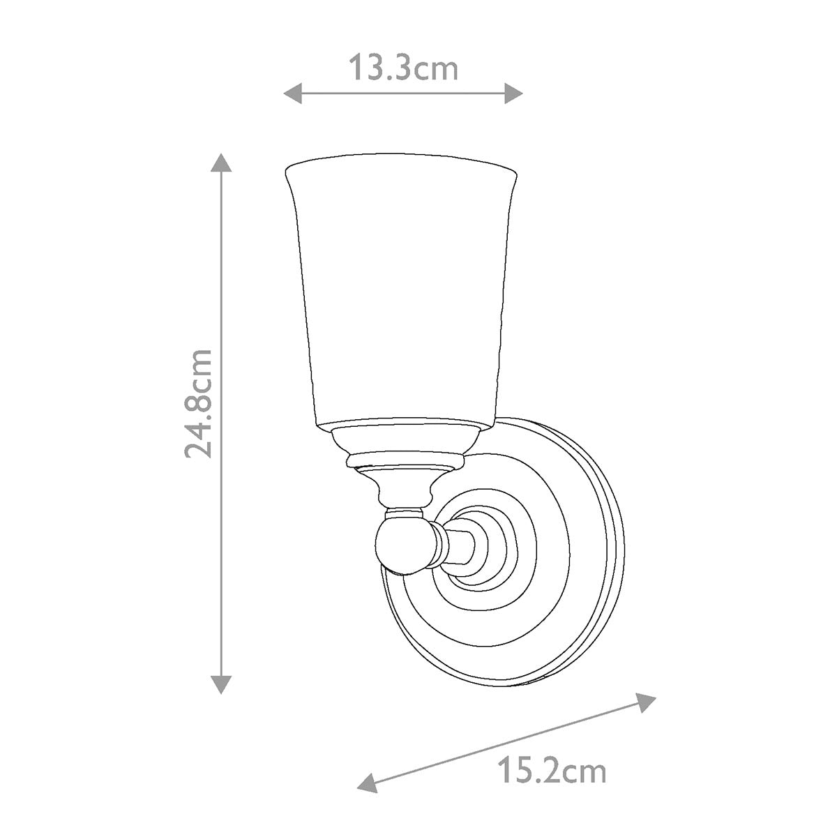 Elstead Lighting Feiss Huguenot Lake 1 Light Wall Light - Chrome-FE-HUGOLAKE1BATH-5024005223917-Beaumonde