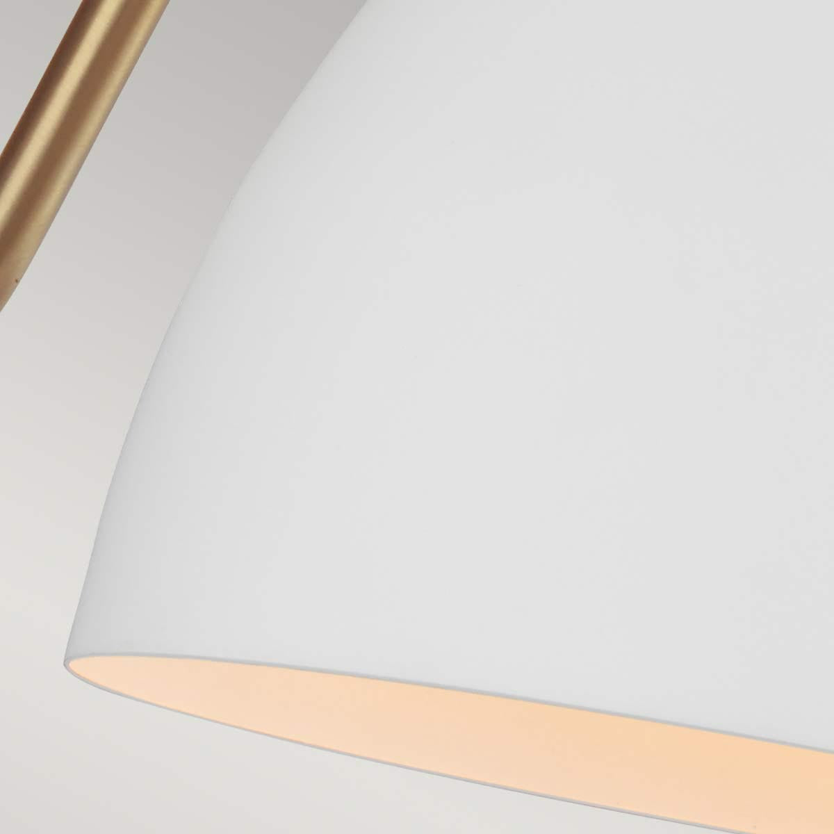 Elstead Lighting Feiss Joan 1 Light Wall Light - Matte White & Burnished Brass-FE-JOAN1-MW-5024005391715-Beaumonde