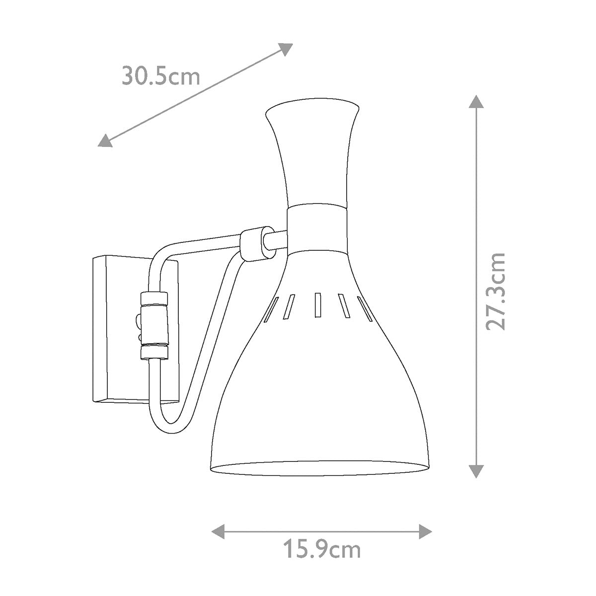 Elstead Lighting Feiss Joan 1 Light Wall Light - Matte White & Burnished Brass-FE-JOAN1-MW-5024005391715-Beaumonde
