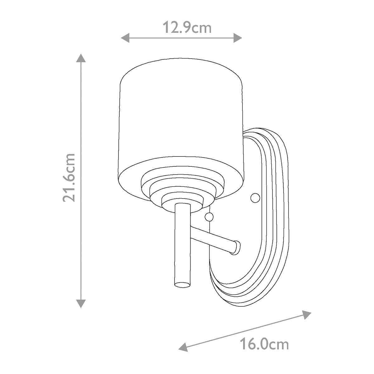 Elstead Lighting Feiss Malibu 1 Light Wall Light -Polished Brass-FE-MALIBU1-BATH-PB-5024005000624-Beaumonde