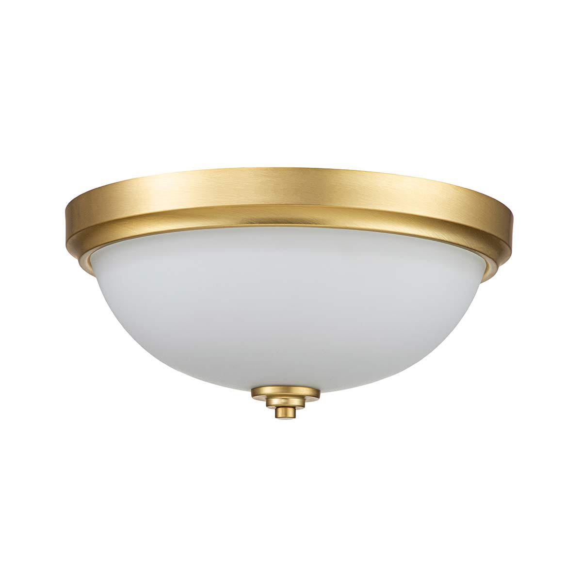 Elstead Lighting Feiss Malibu 2 Light Flush Mount - Brushed Brass-FE-MALIBU-F-BATH-BB-5024005000617-Beaumonde